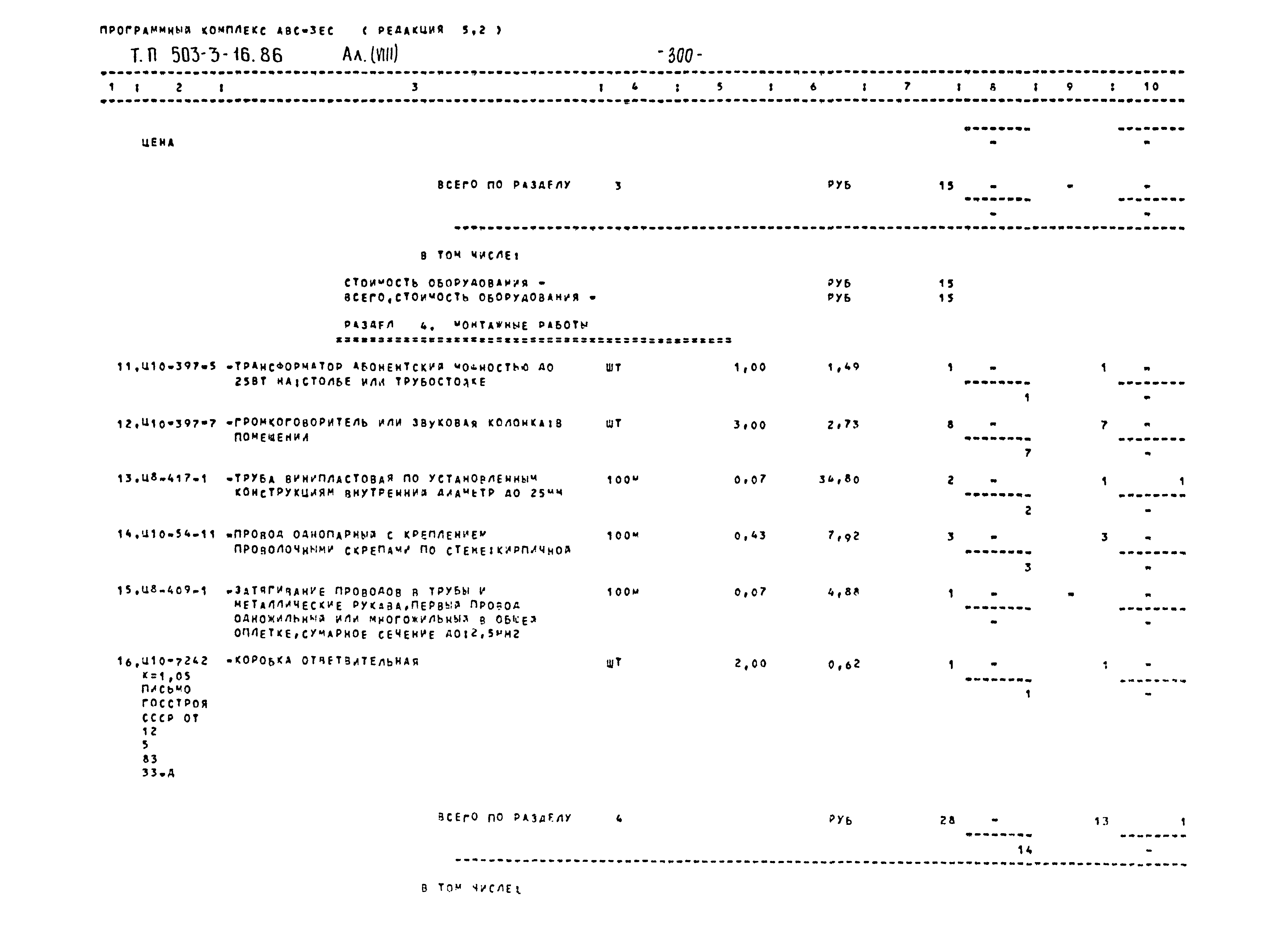 Типовой проект 503-3-16.86