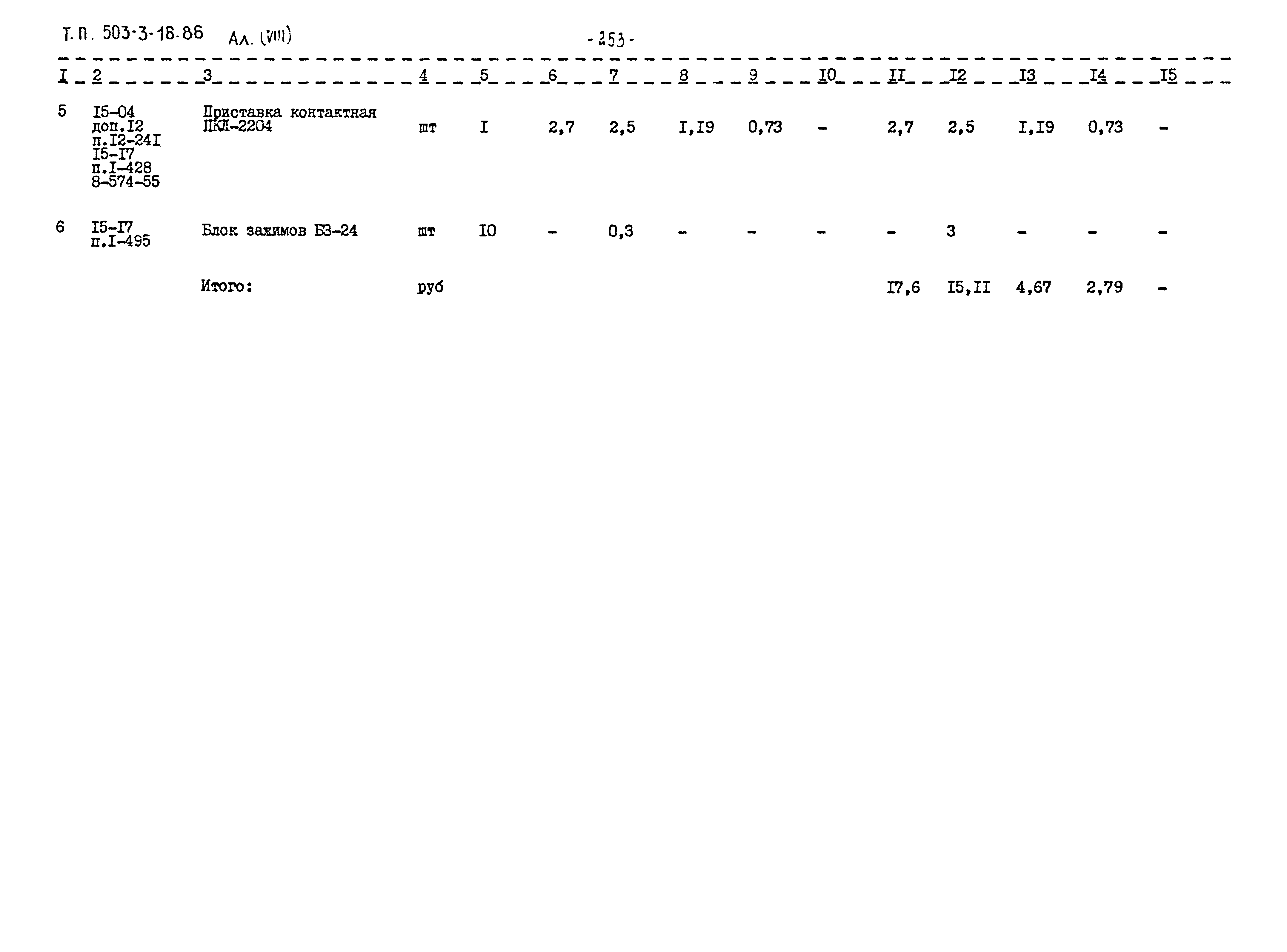 Типовой проект 503-3-16.86