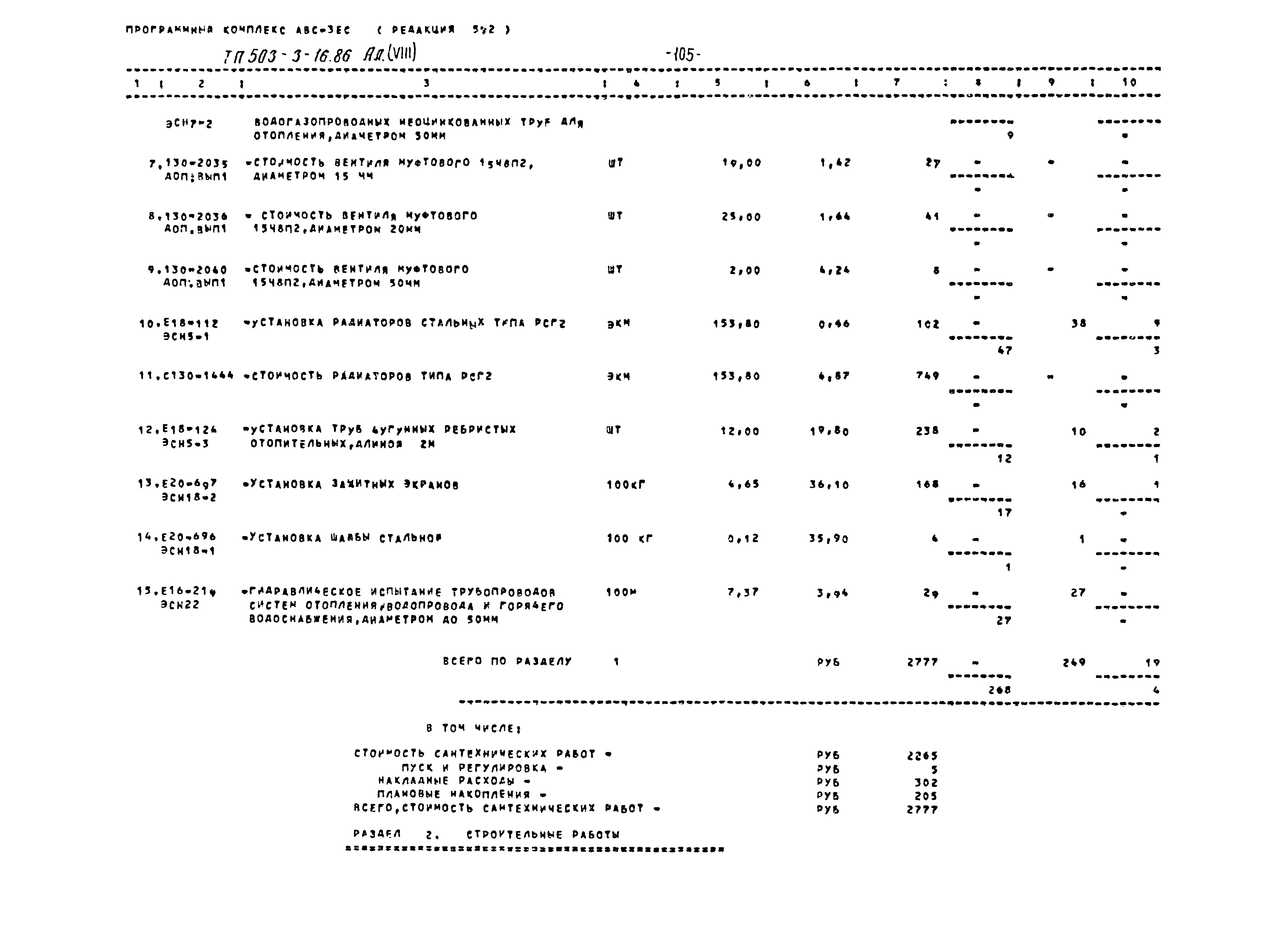Типовой проект 503-3-16.86