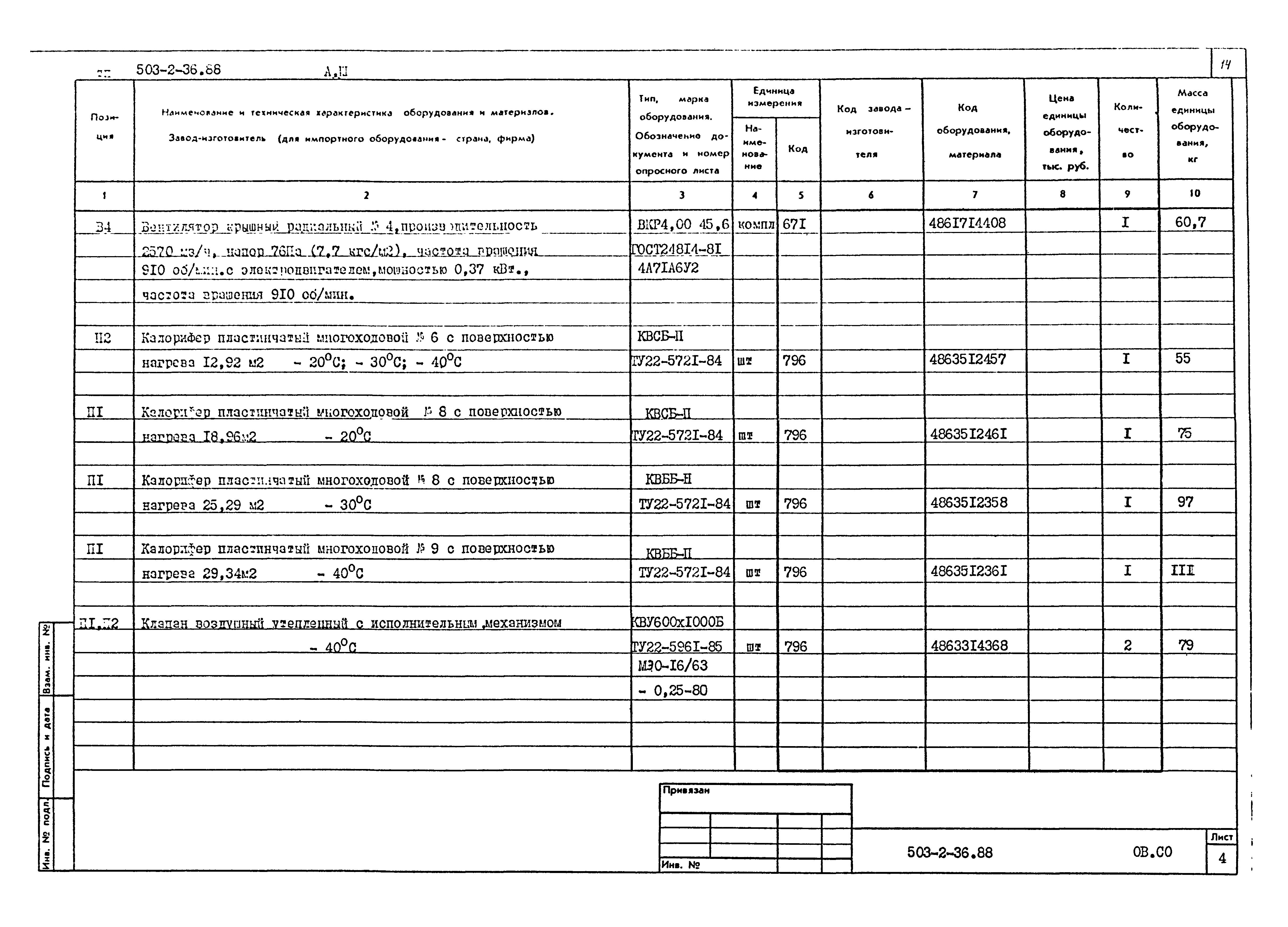 Типовой проект 503-2-36.88