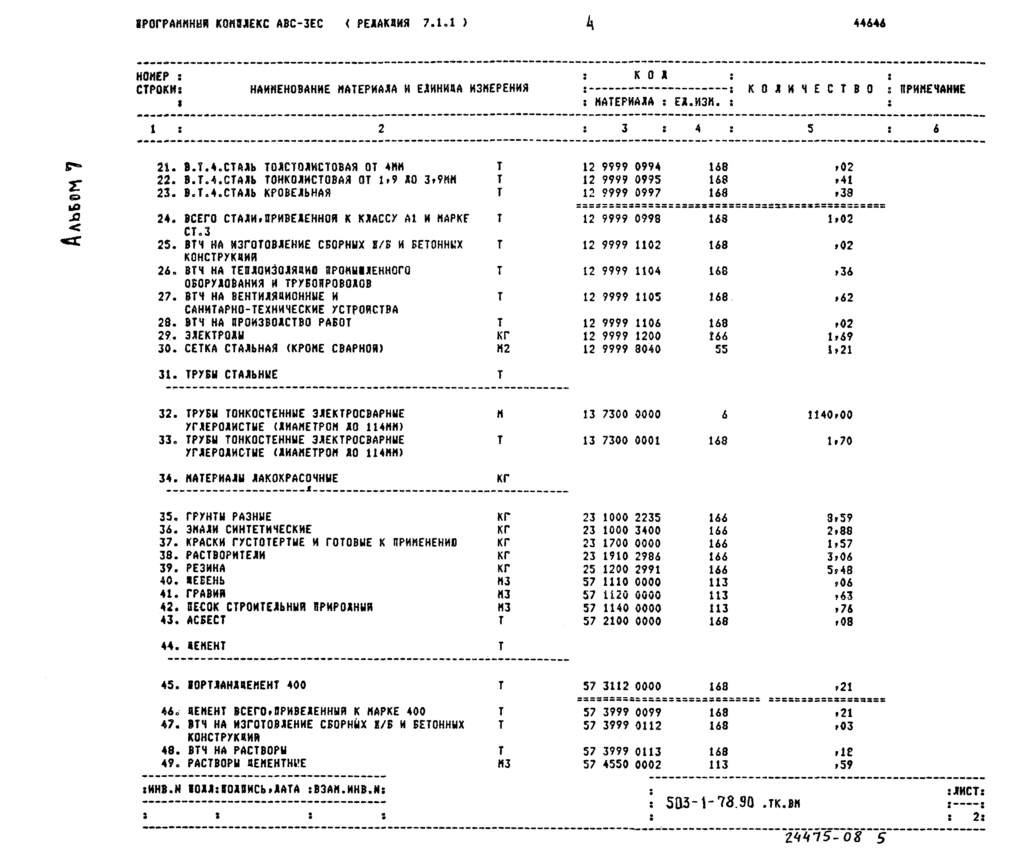 Типовой проект 503-1-78.90