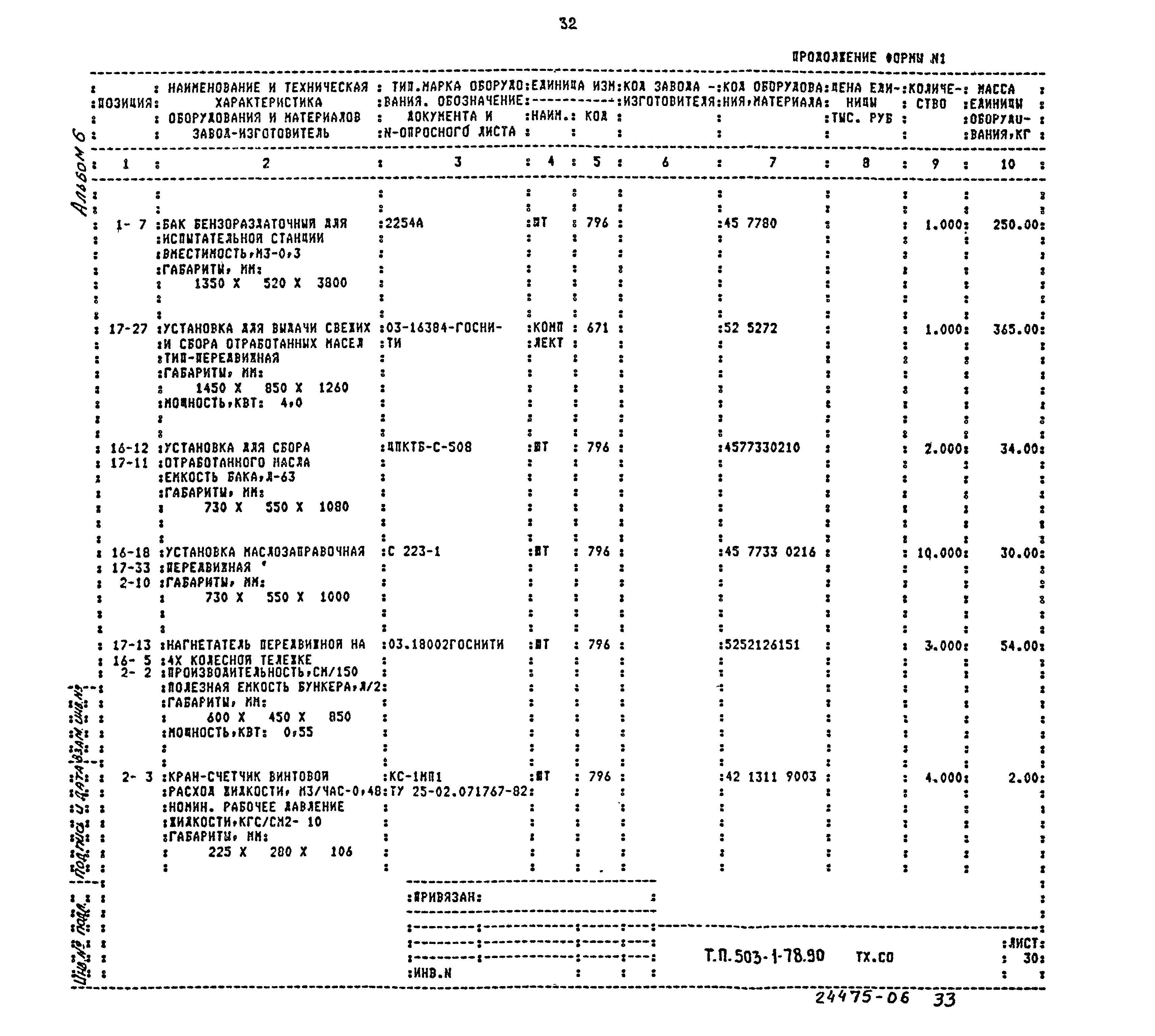 Типовой проект 503-1-78.90
