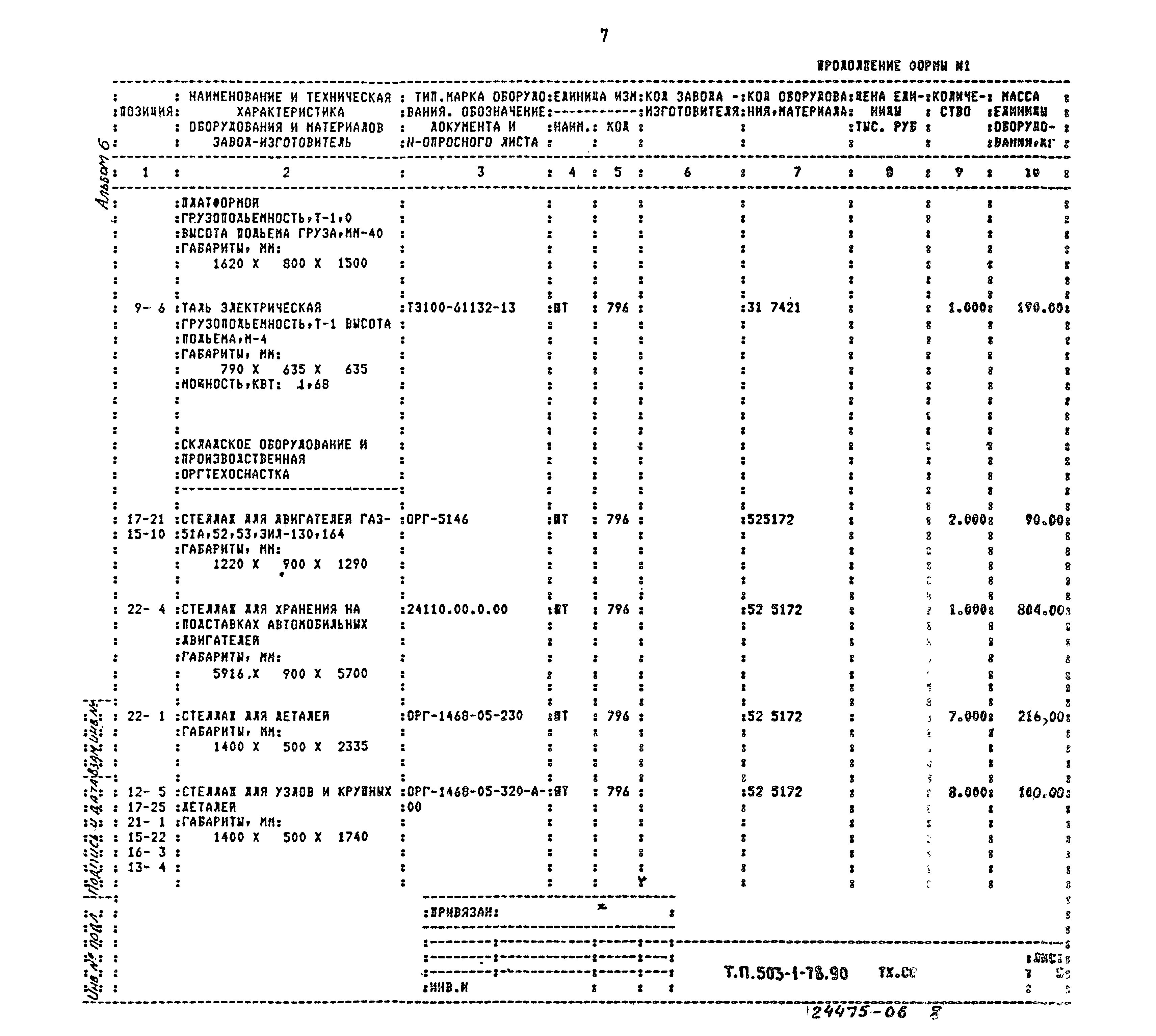 Типовой проект 503-1-78.90