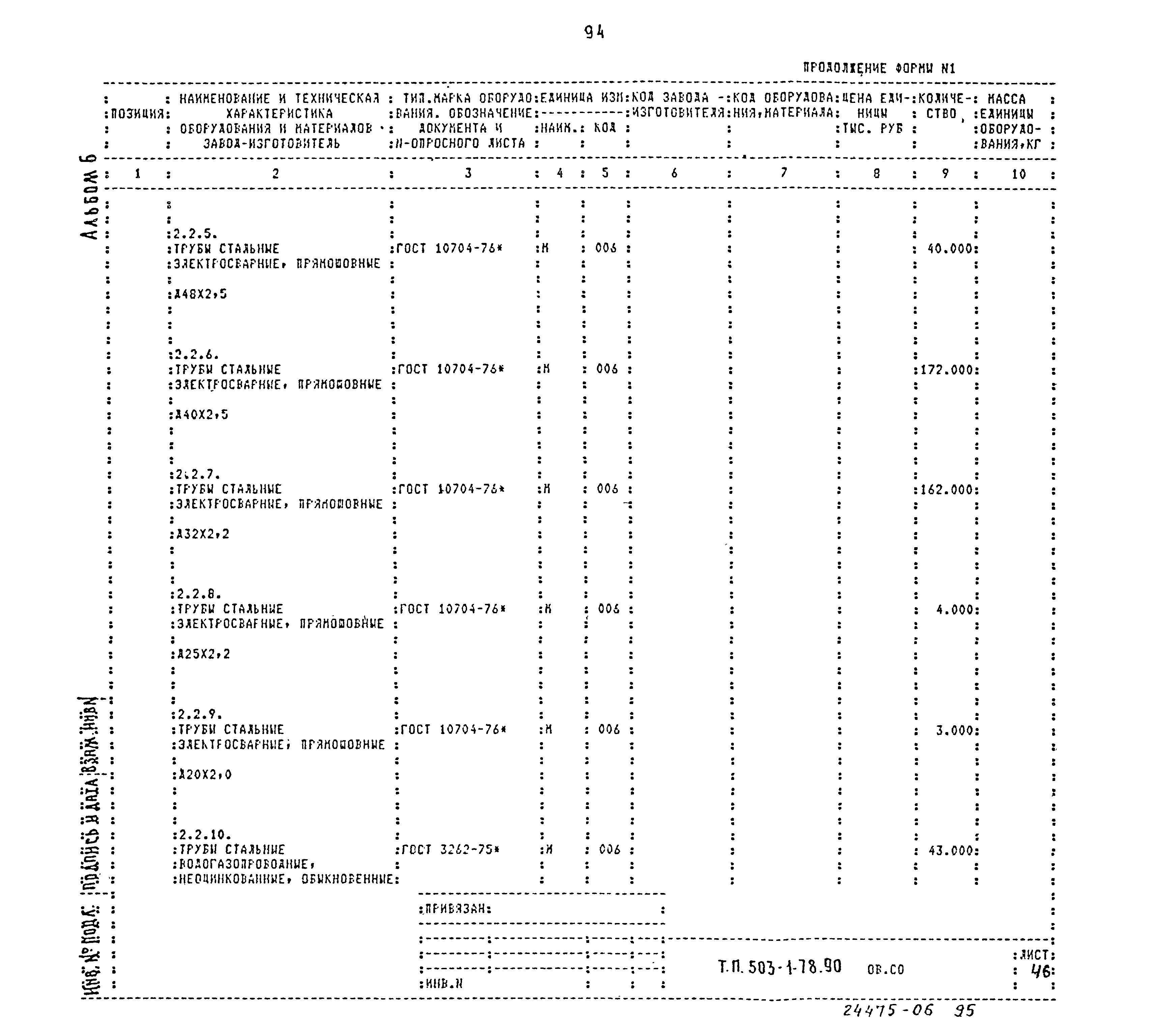 Типовой проект 503-1-78.90