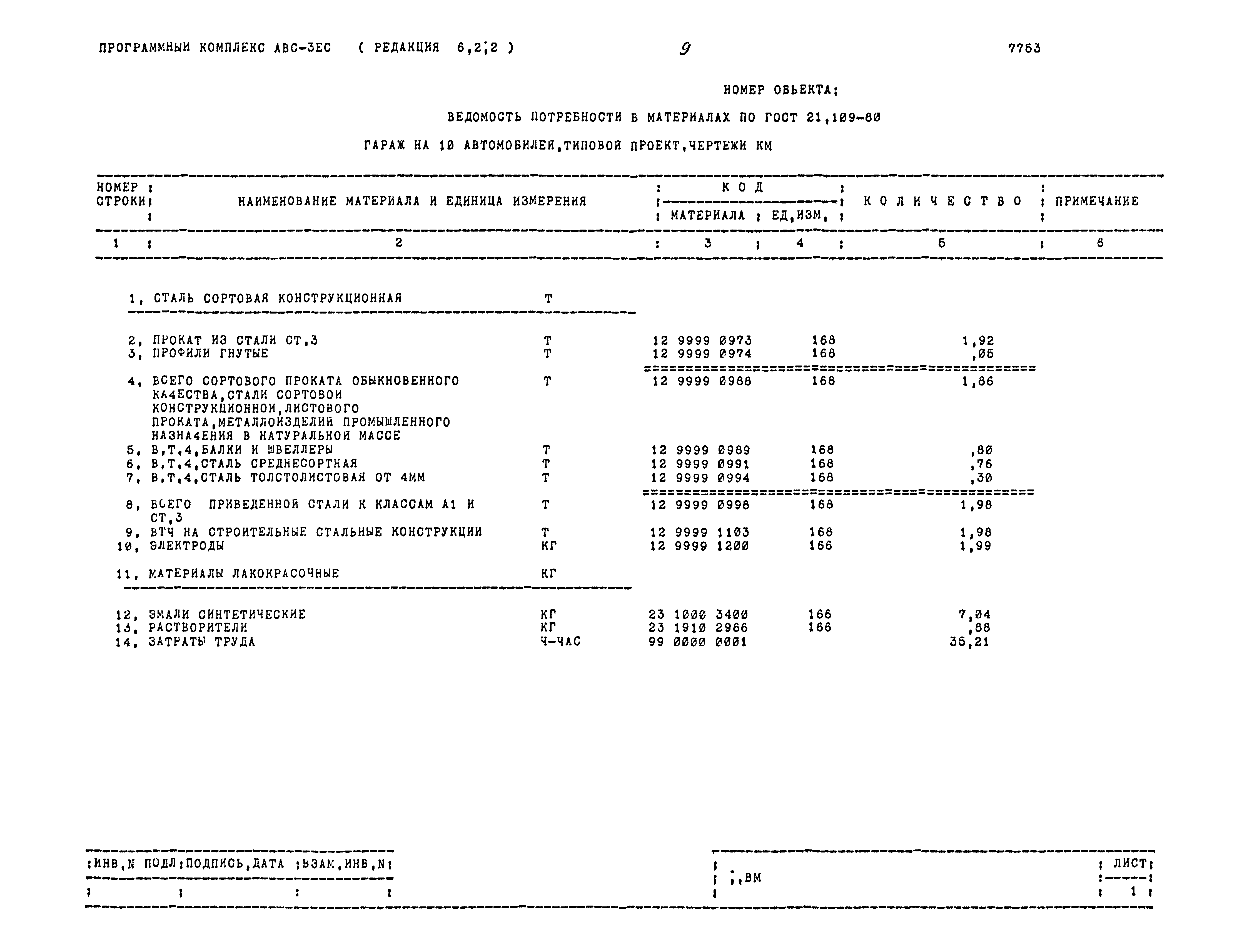 Типовой проект 503-1-76.12.89