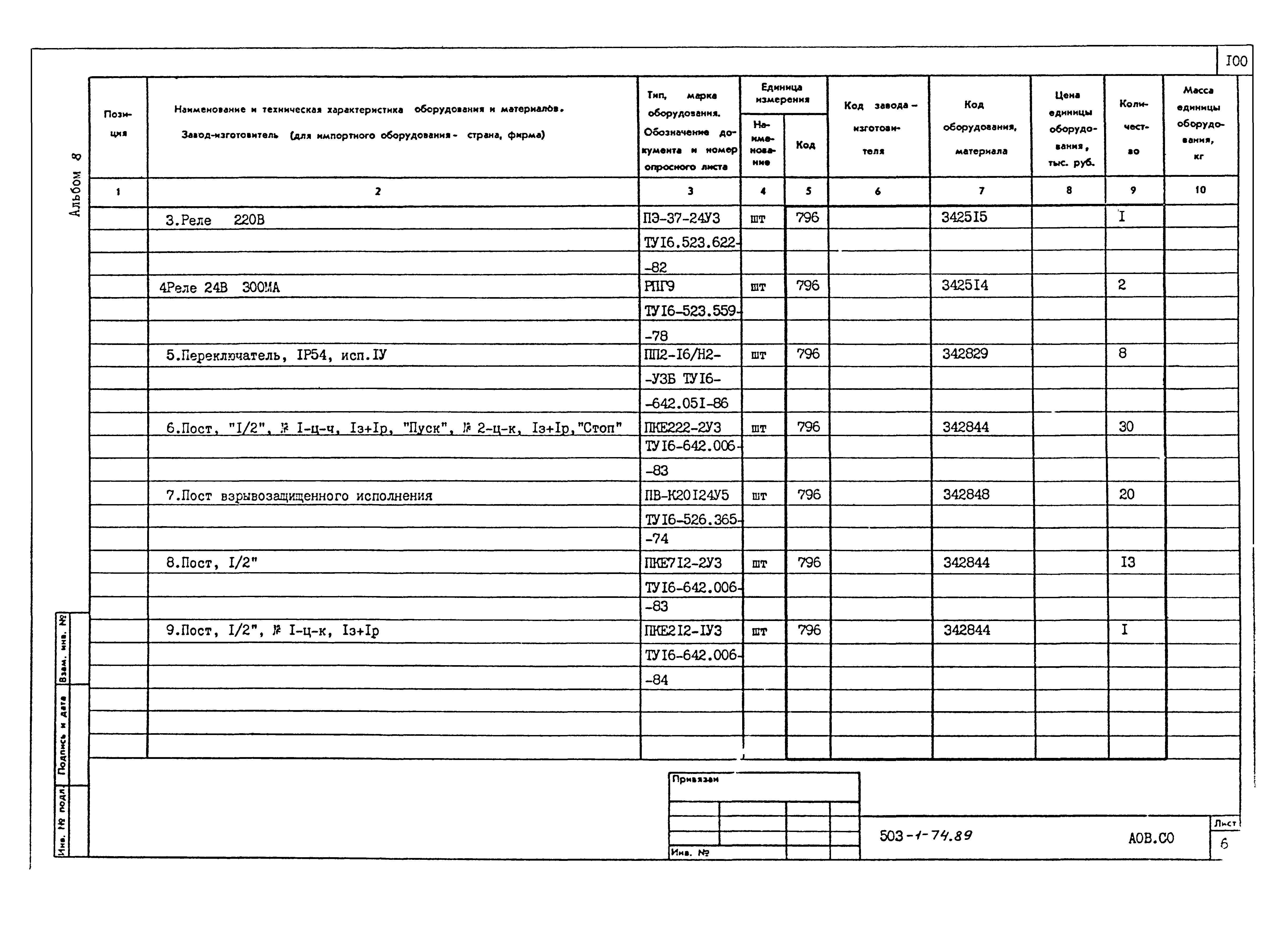 Типовой проект 503-1-74.89