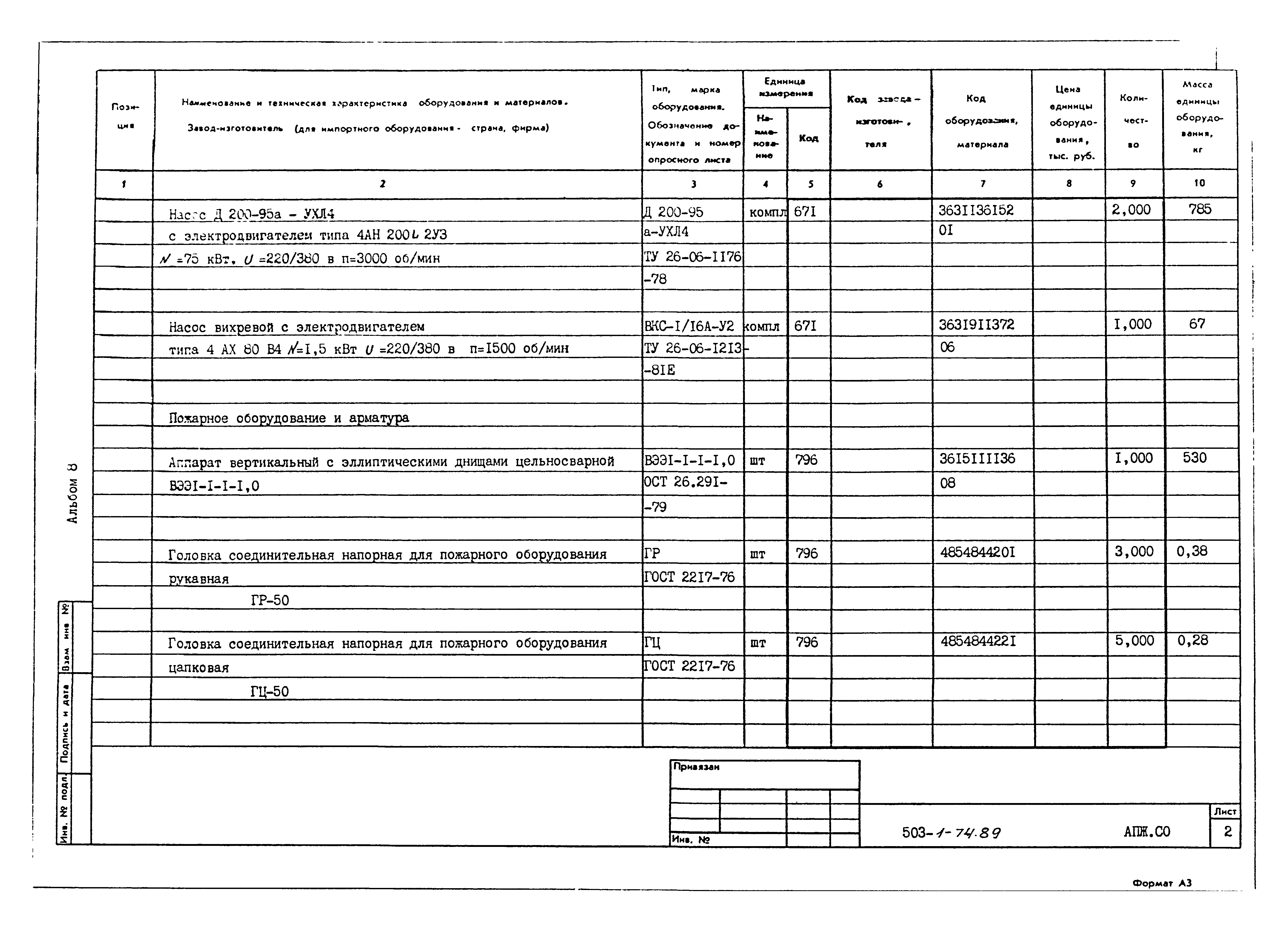 Типовой проект 503-1-74.89