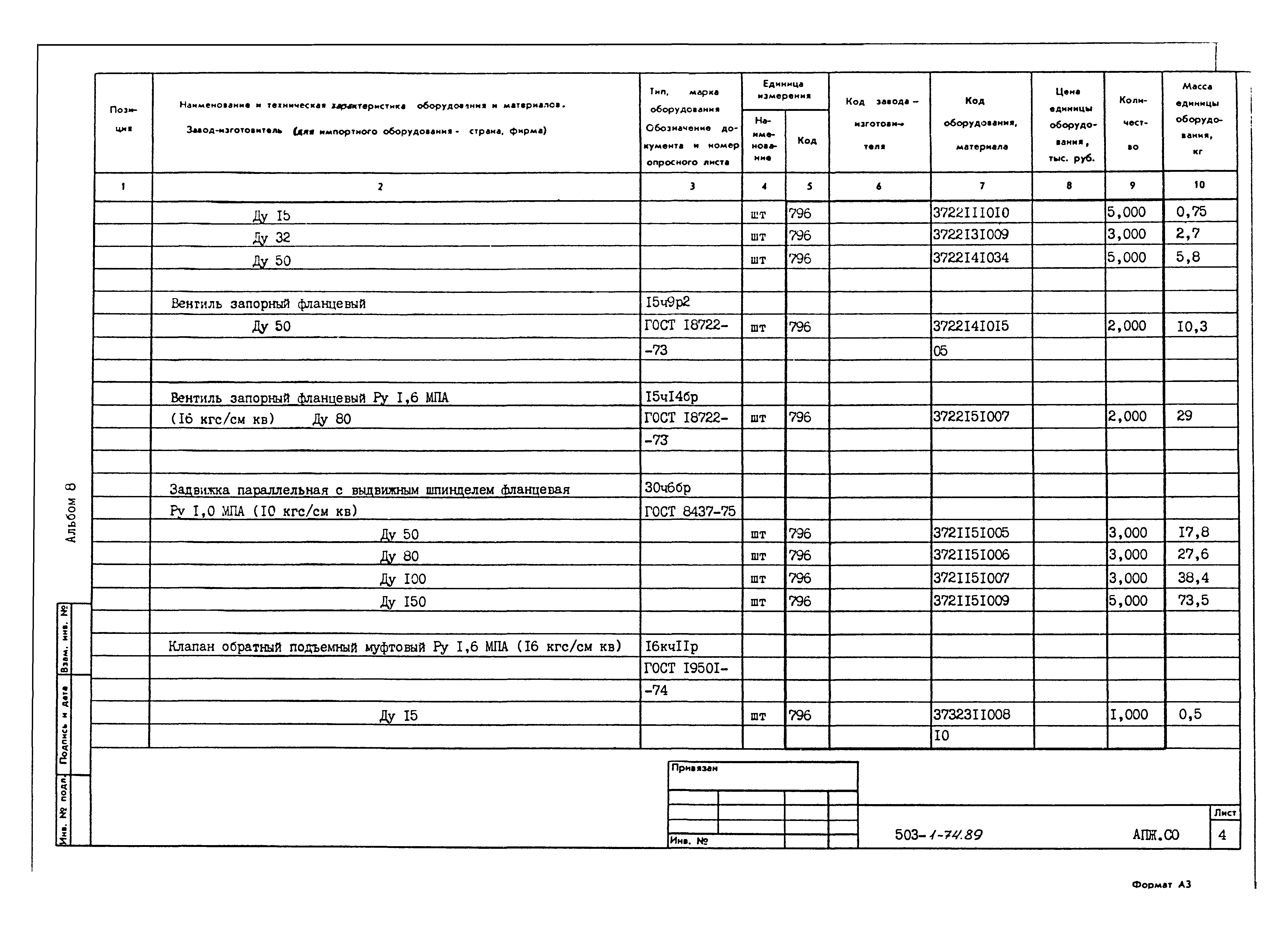 Типовой проект 503-1-74.89