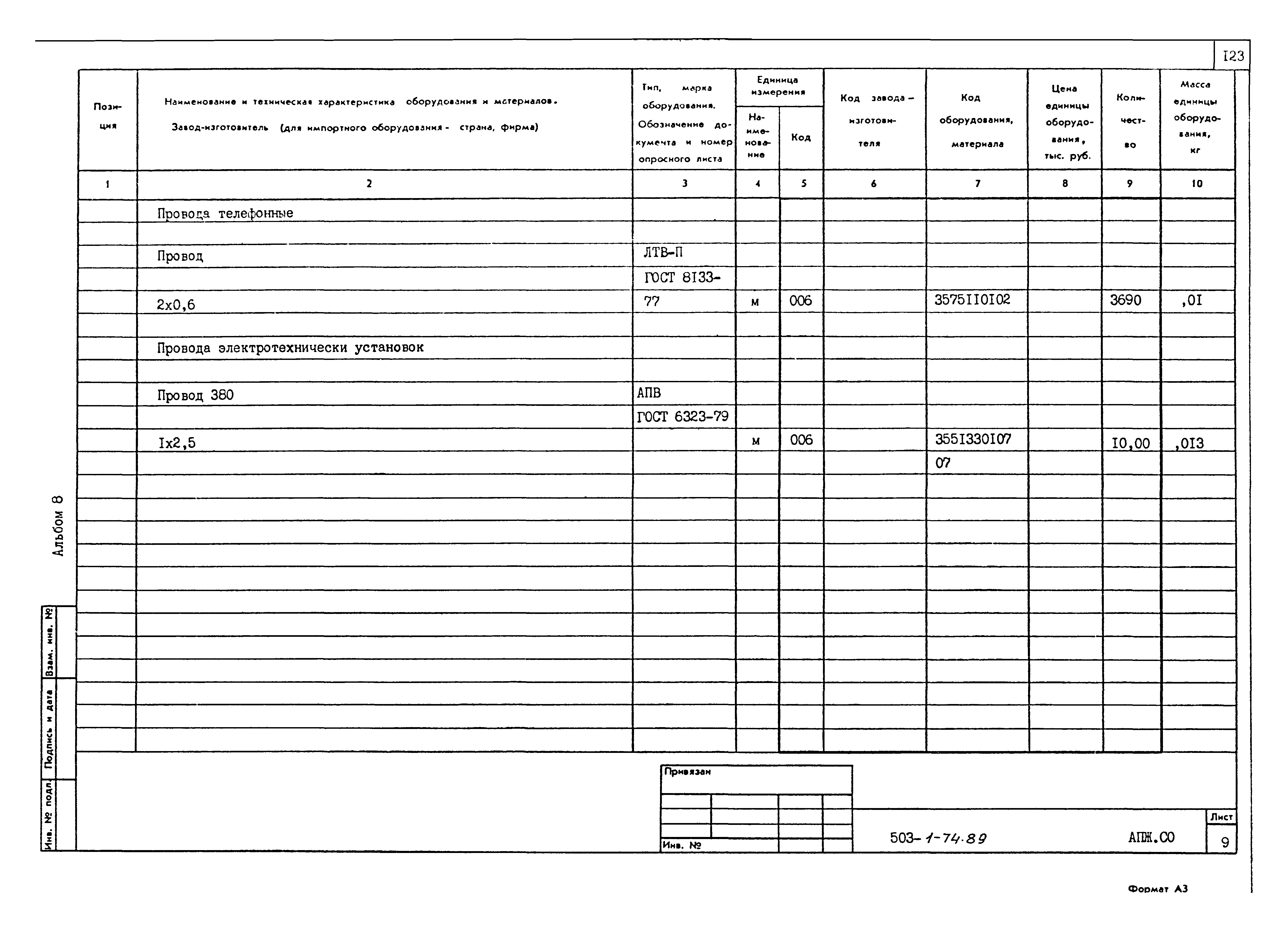 Типовой проект 503-1-74.89