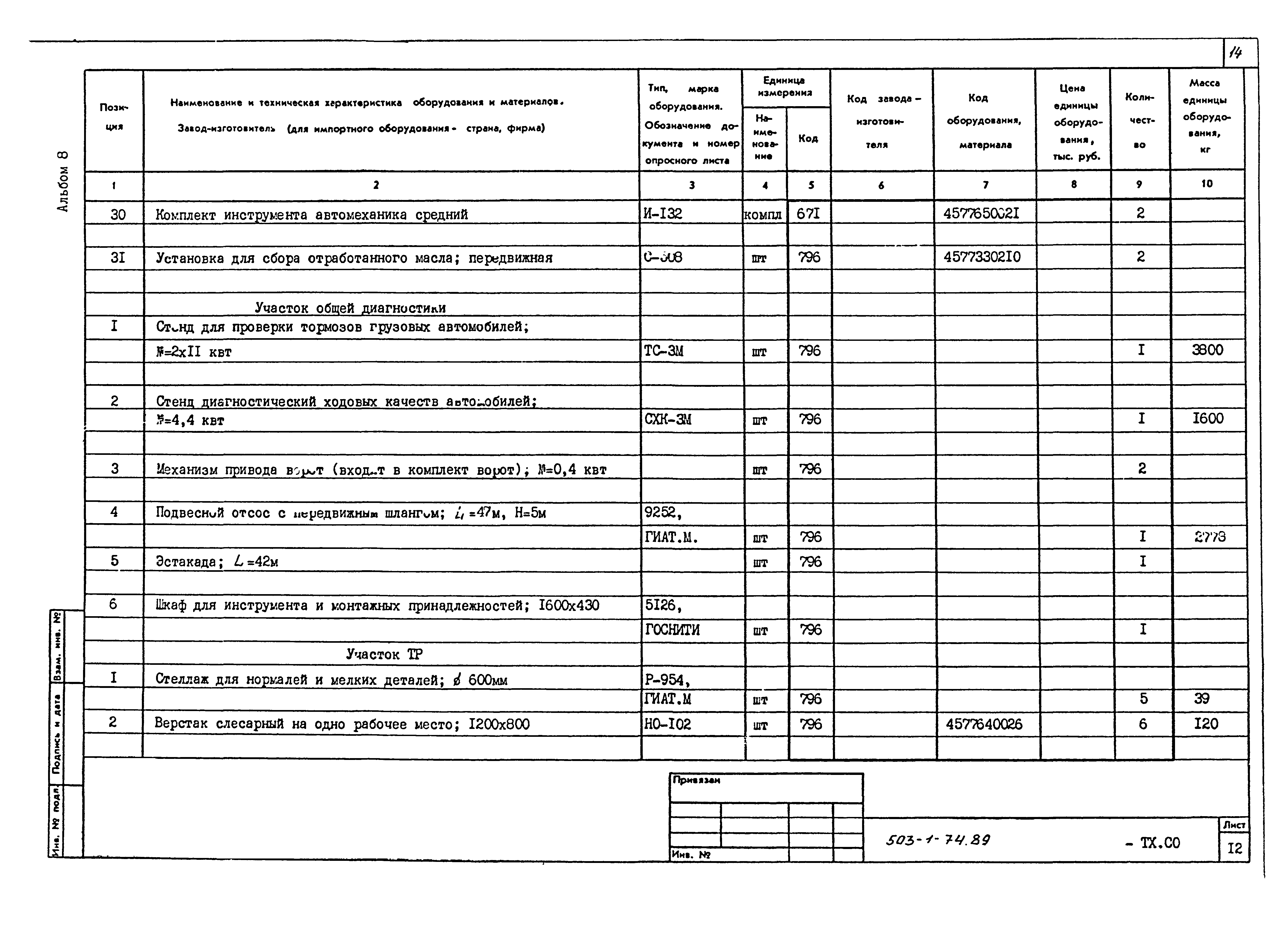 Типовой проект 503-1-74.89