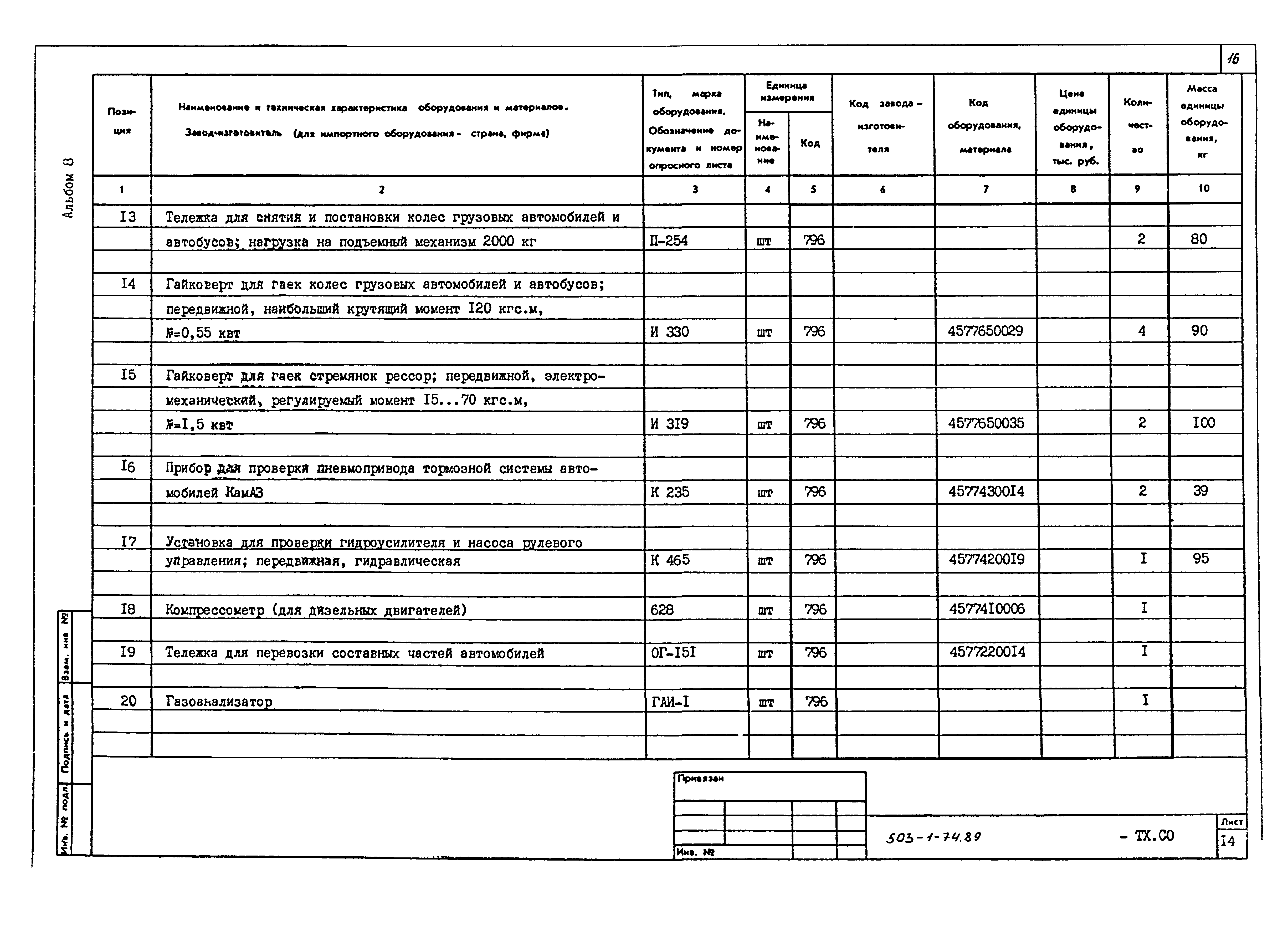 Типовой проект 503-1-74.89