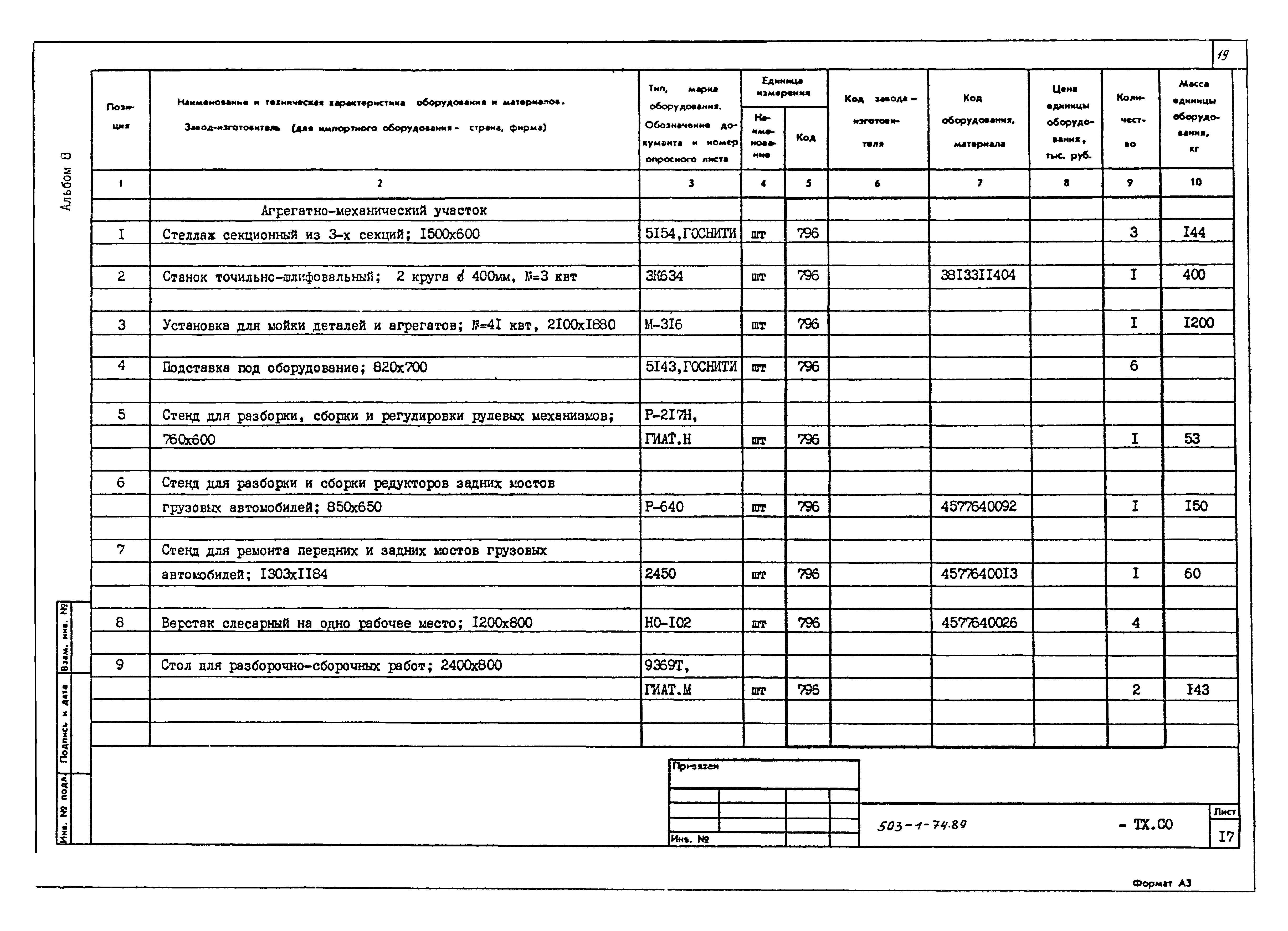 Типовой проект 503-1-74.89