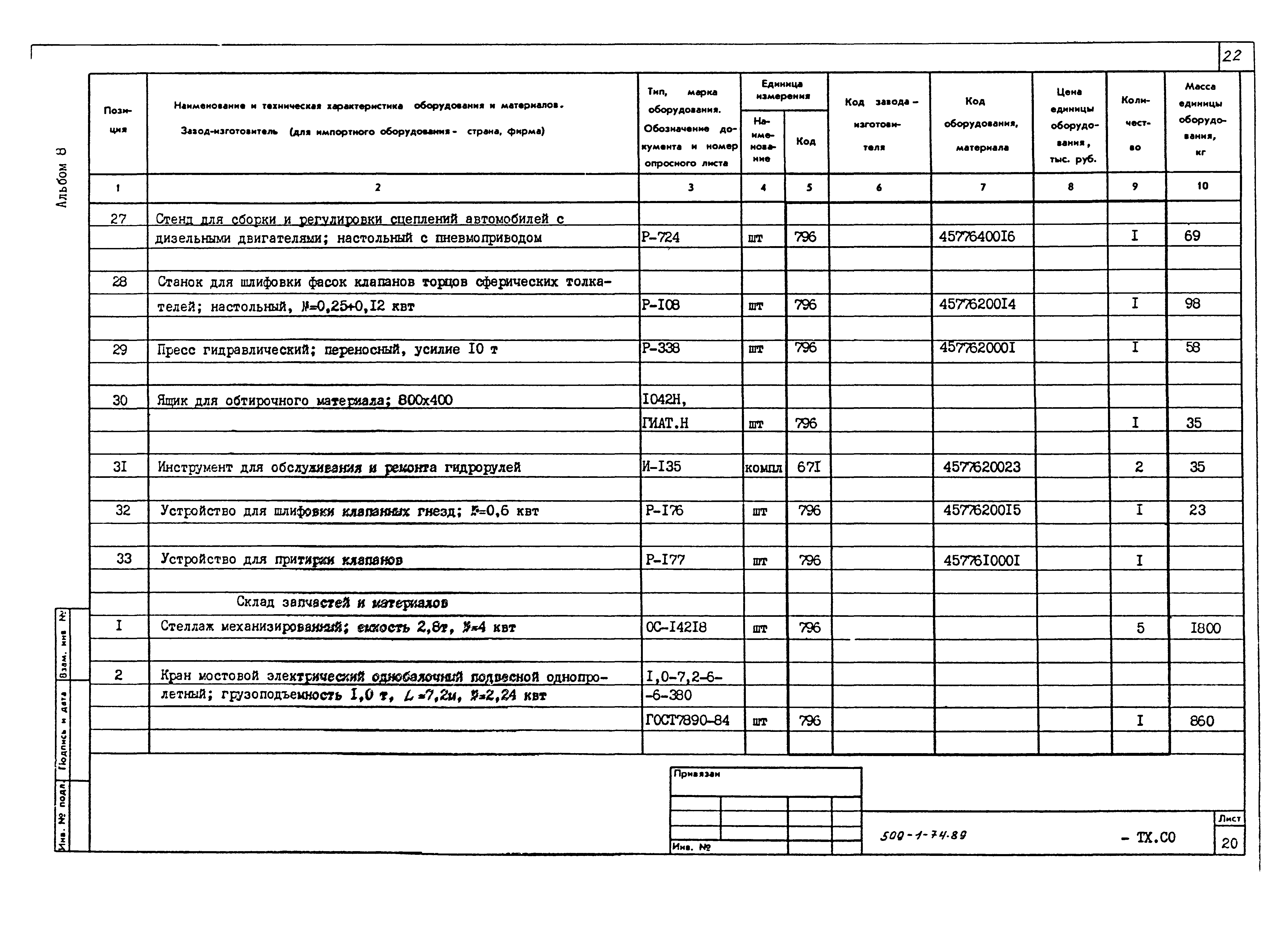 Типовой проект 503-1-74.89