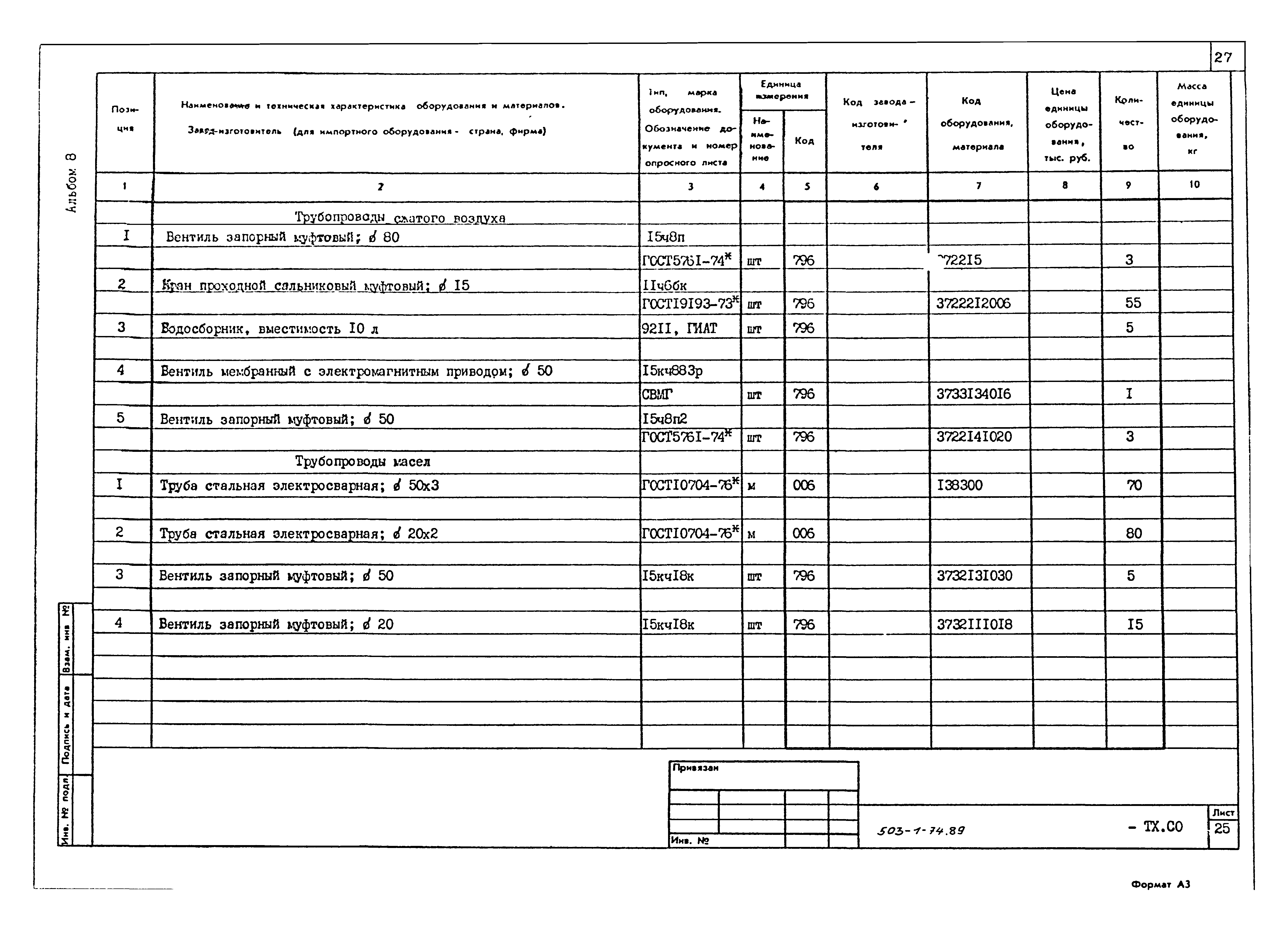 Типовой проект 503-1-74.89