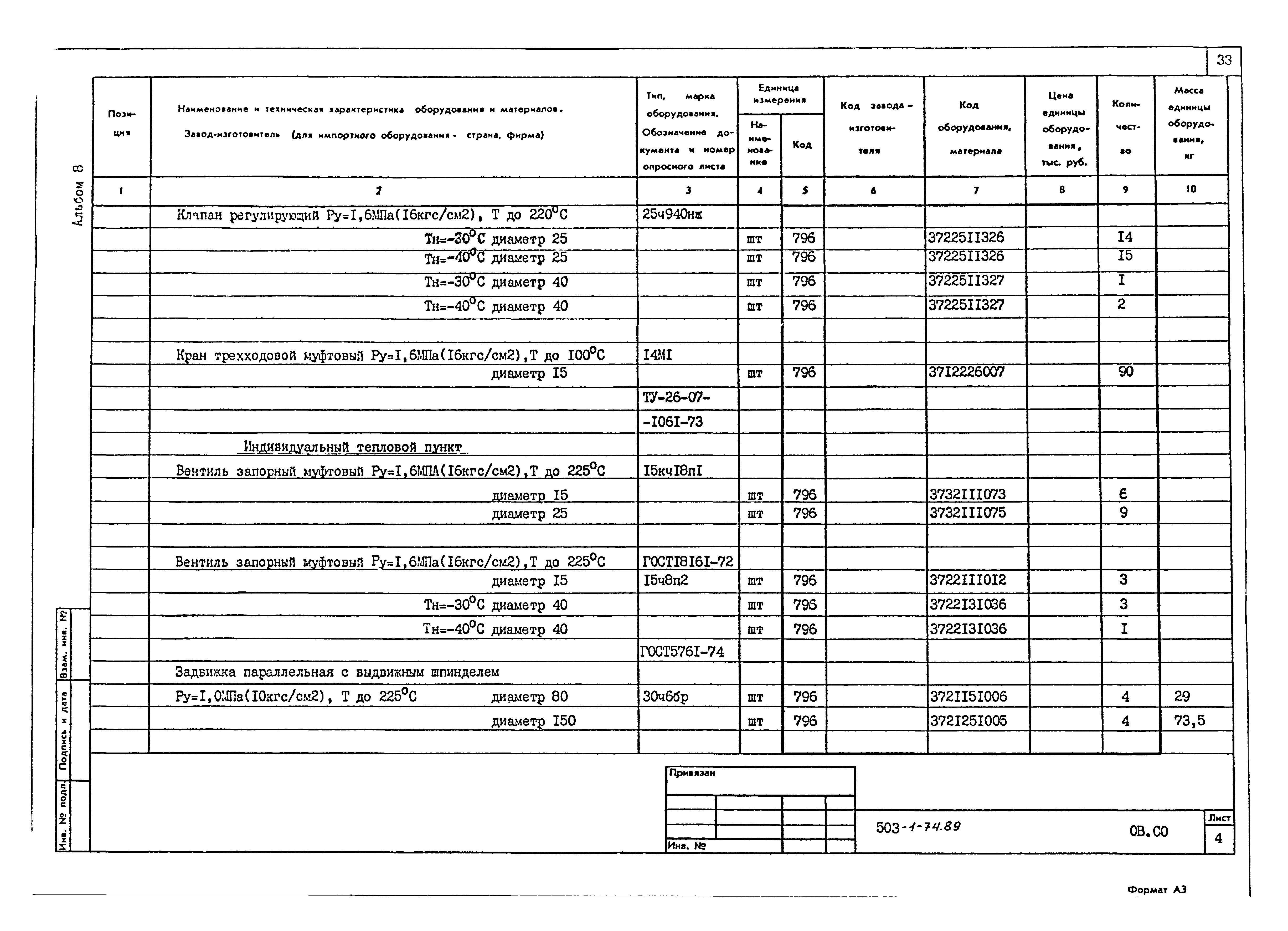 Типовой проект 503-1-74.89