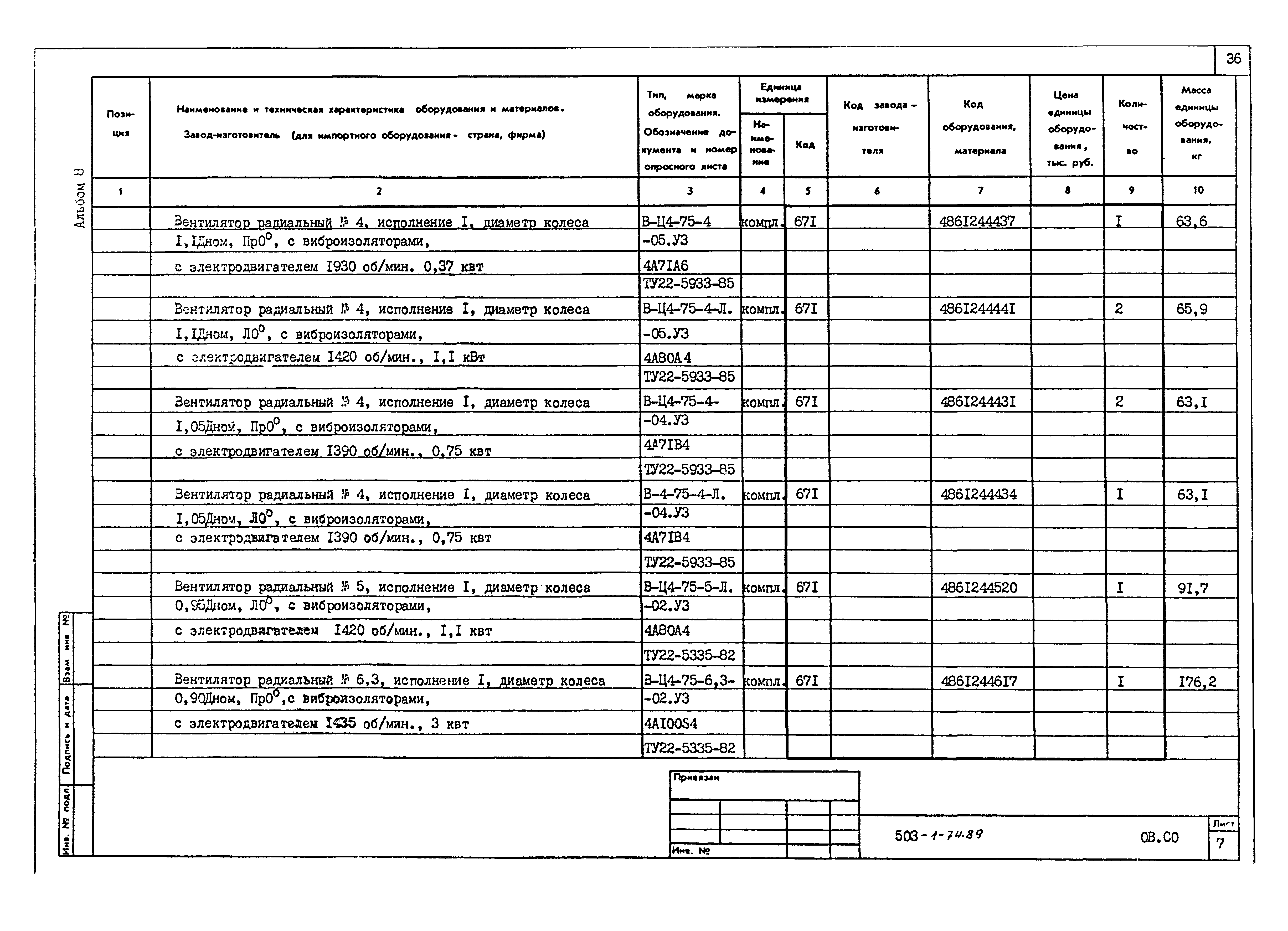 Типовой проект 503-1-74.89