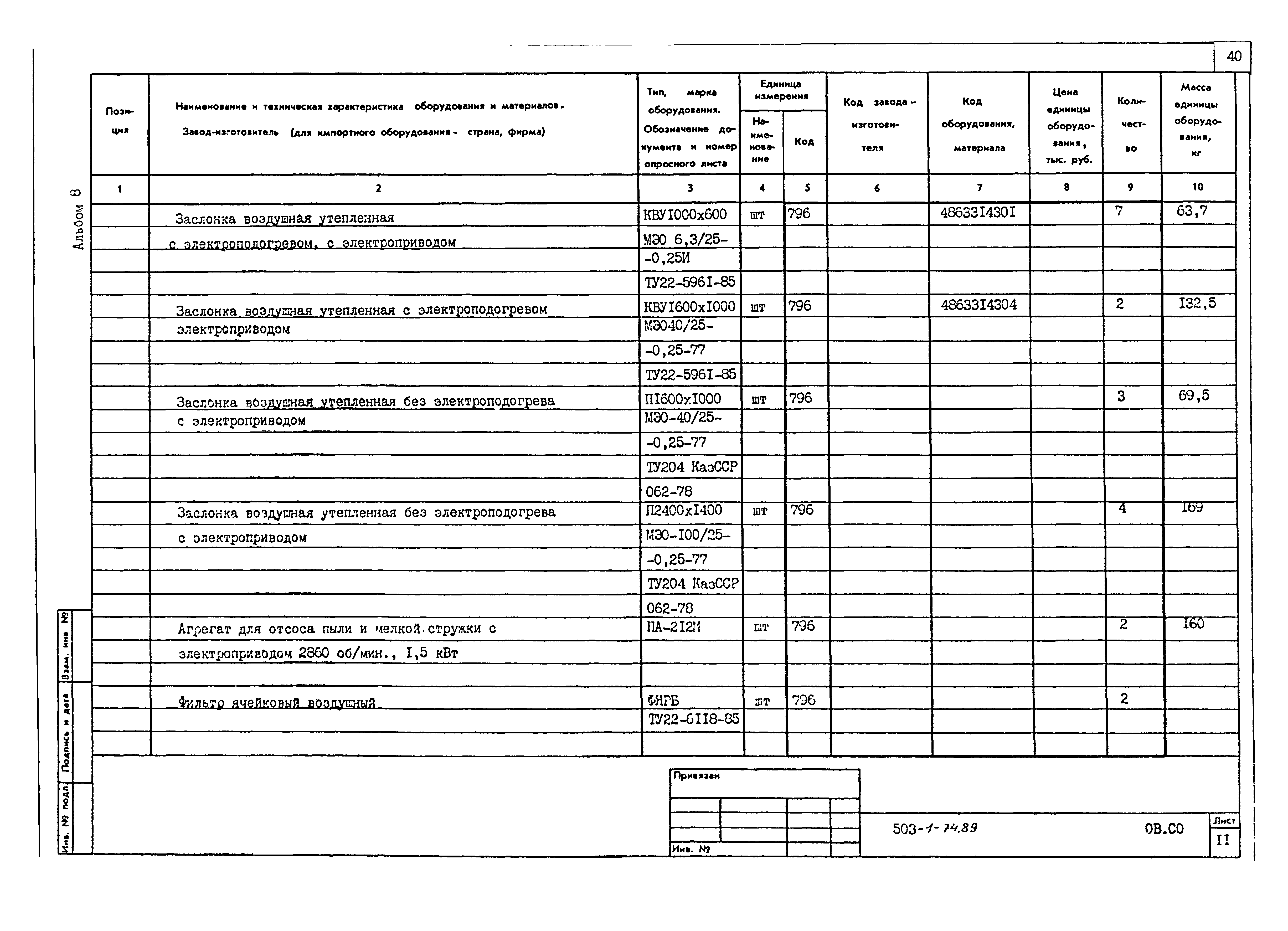 Типовой проект 503-1-74.89