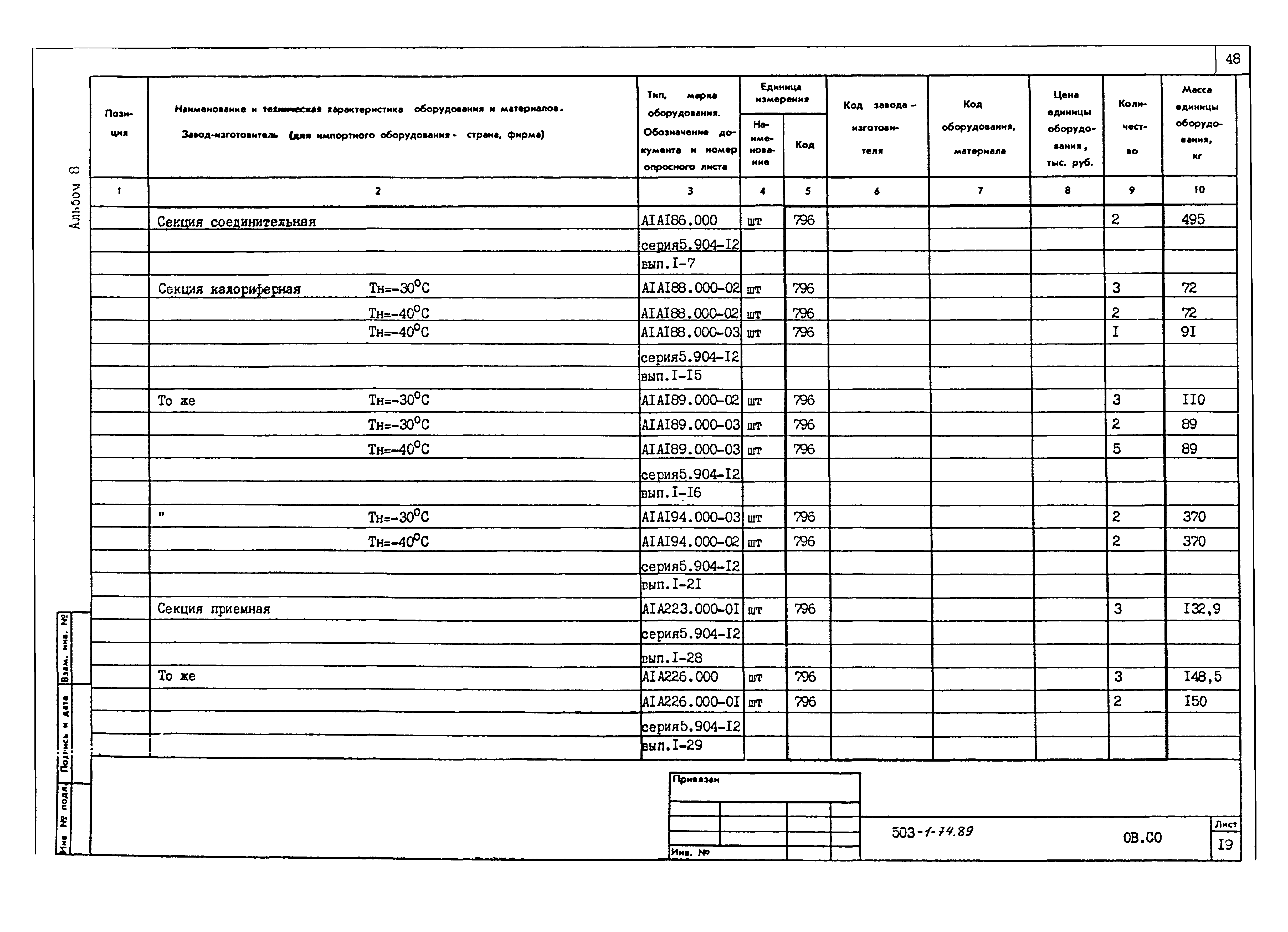 Типовой проект 503-1-74.89