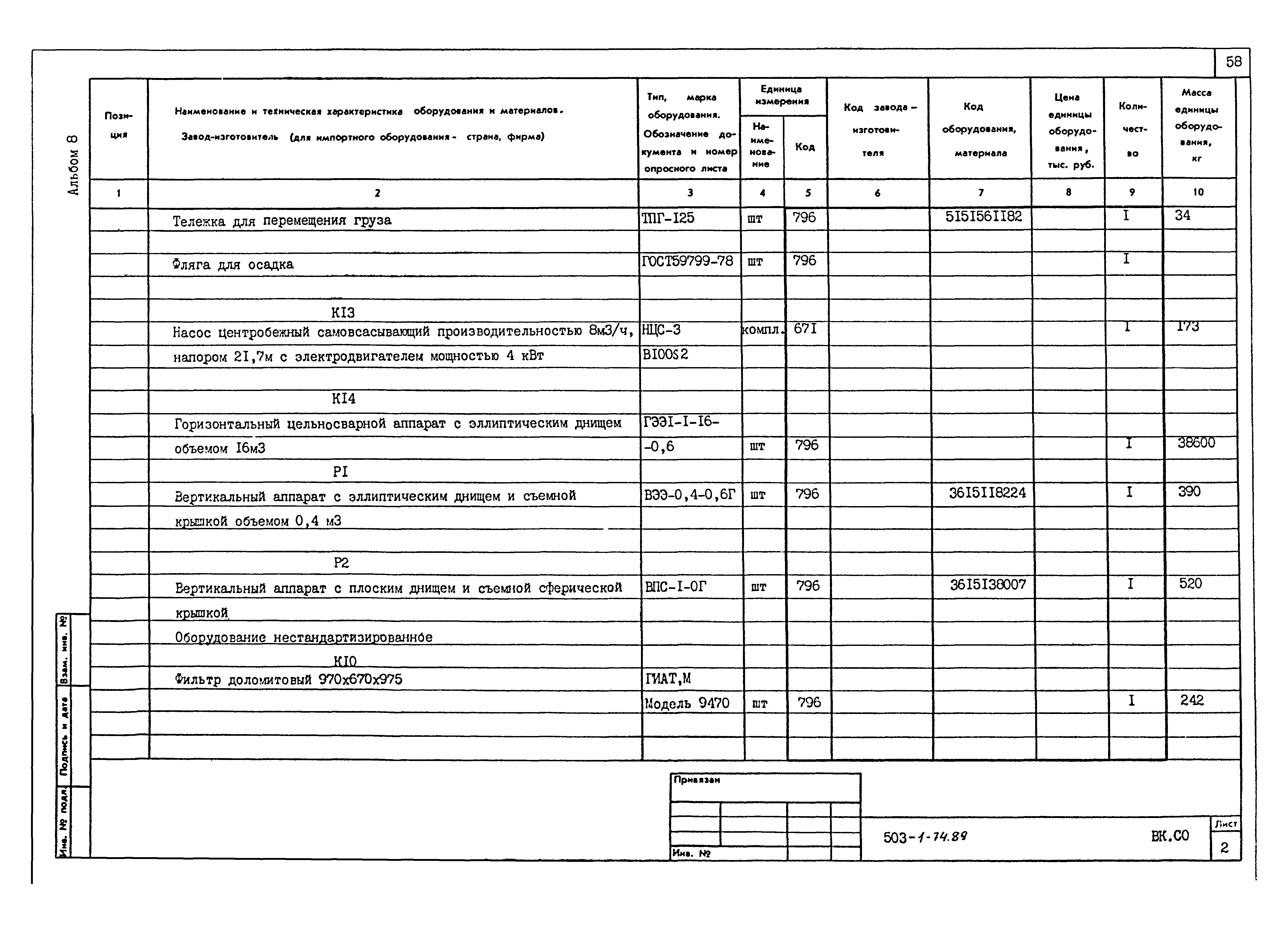 Типовой проект 503-1-74.89