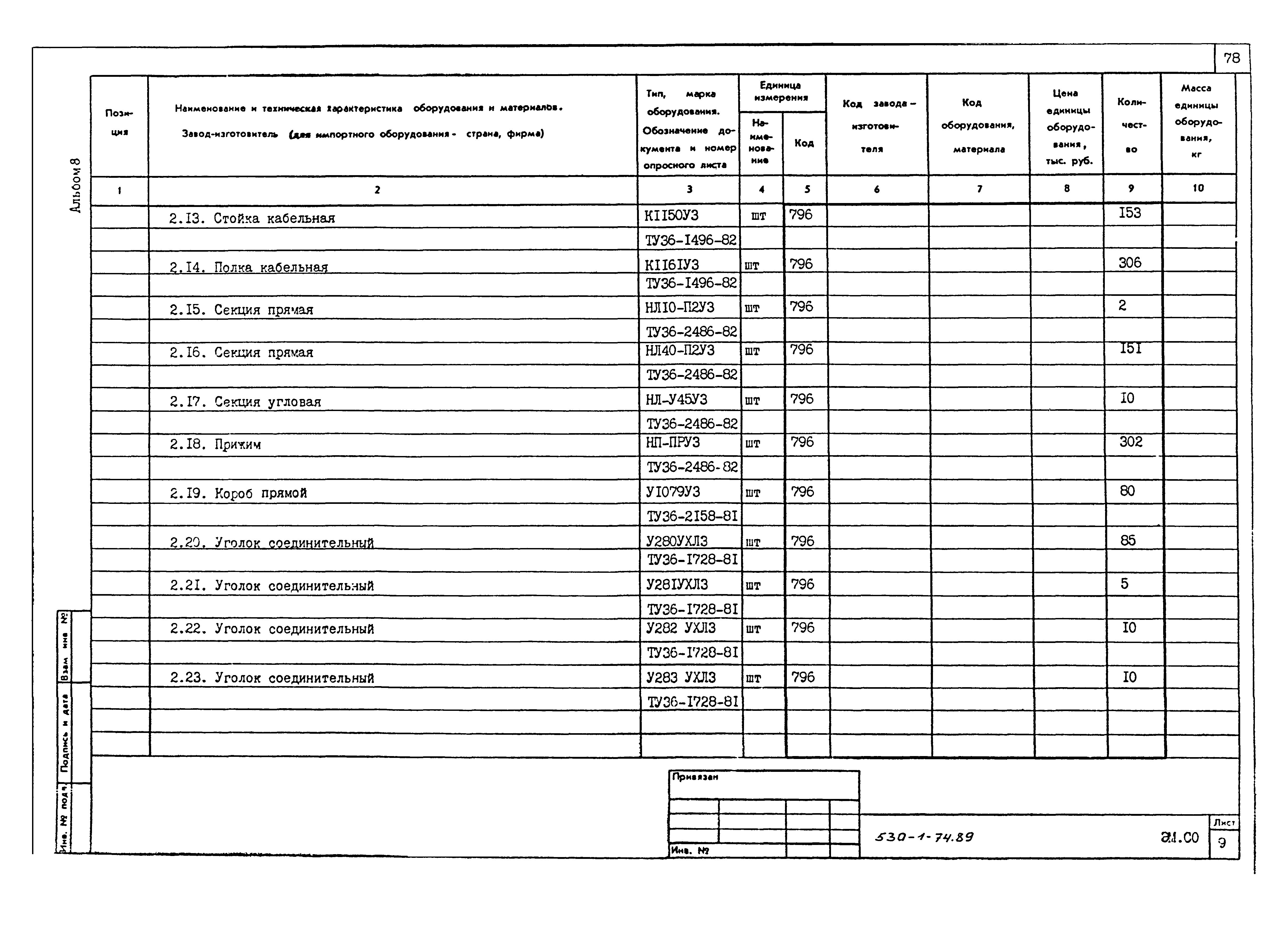 Типовой проект 503-1-74.89
