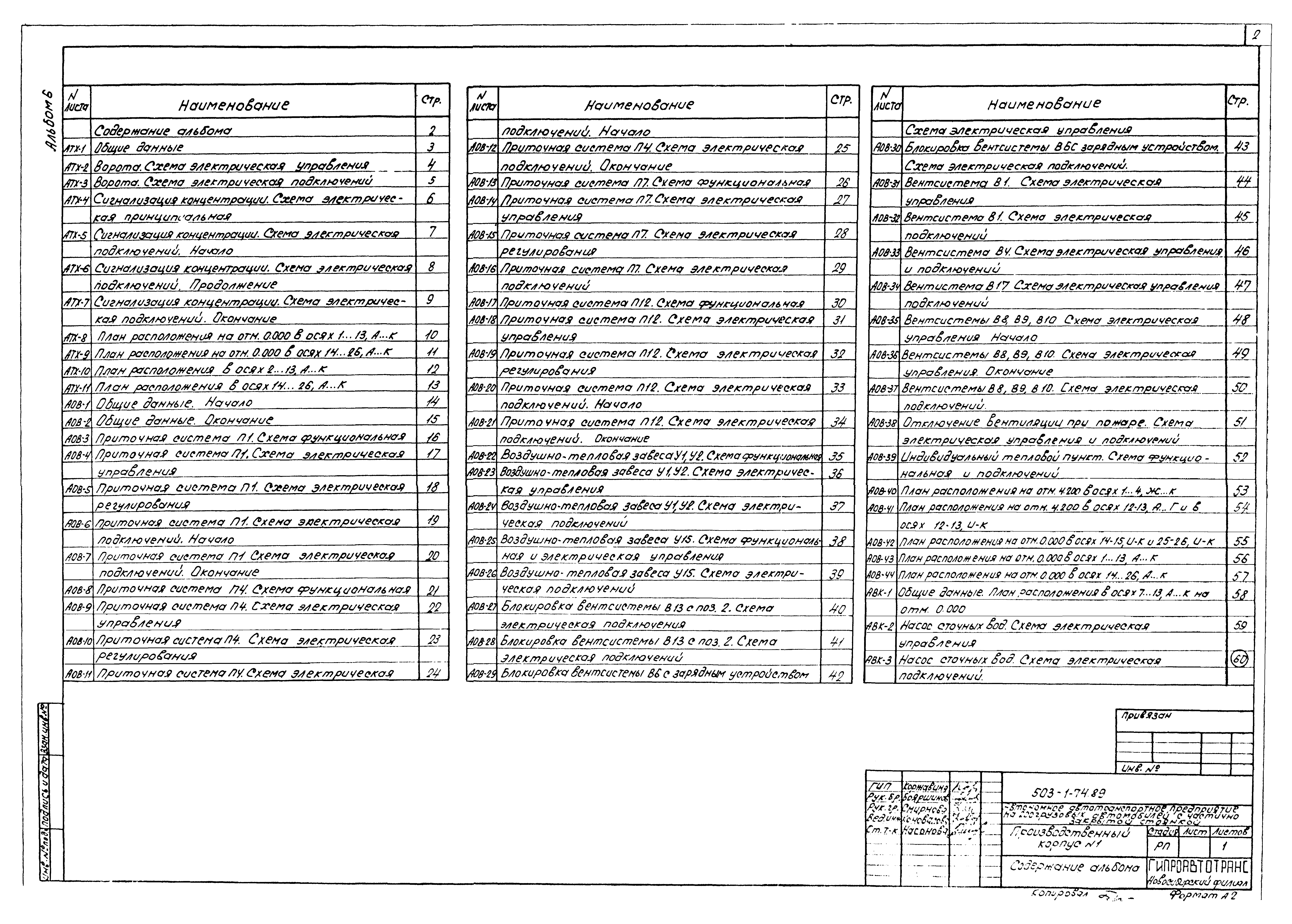 Типовой проект 503-1-74.89