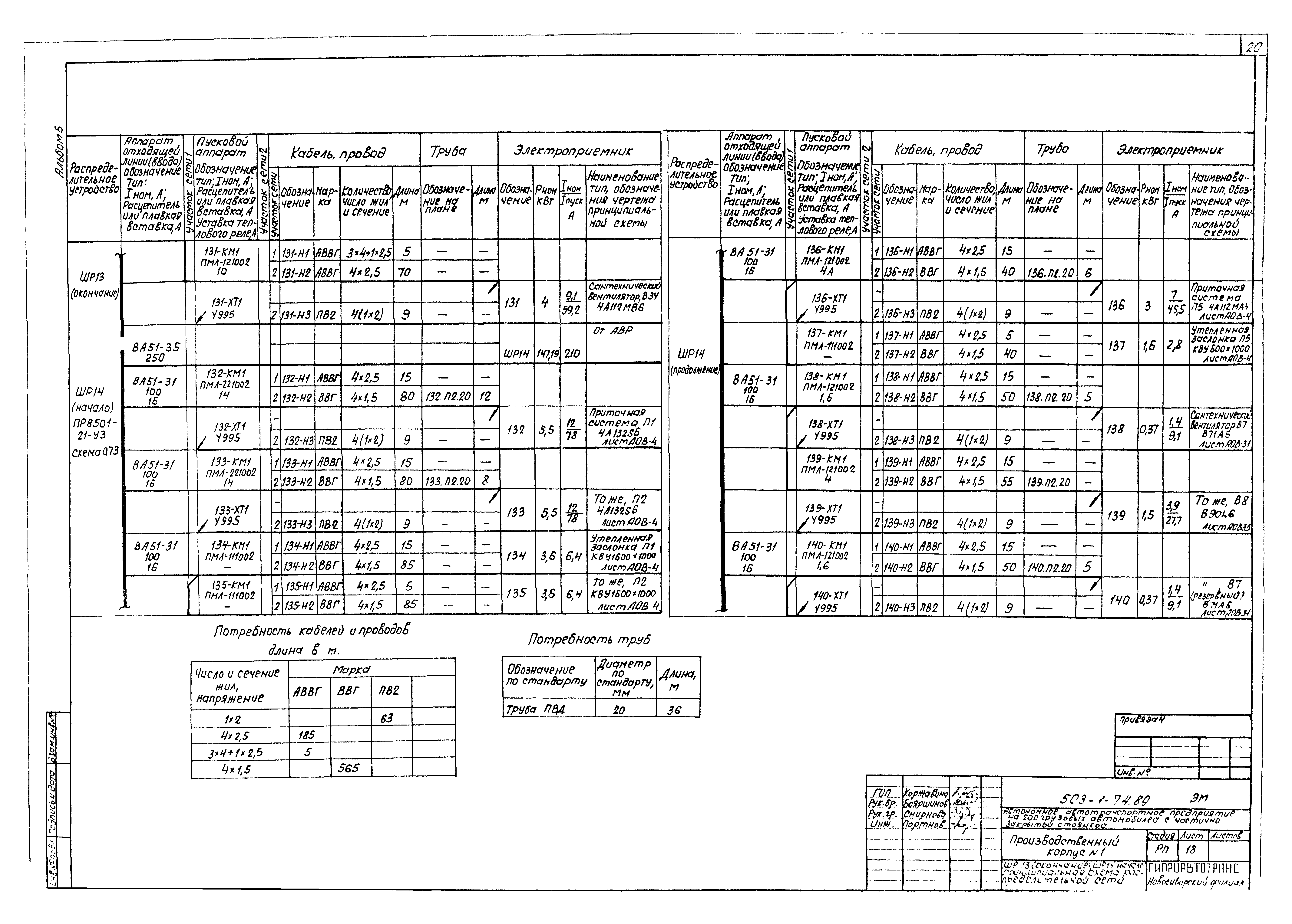 Типовой проект 503-1-74.89