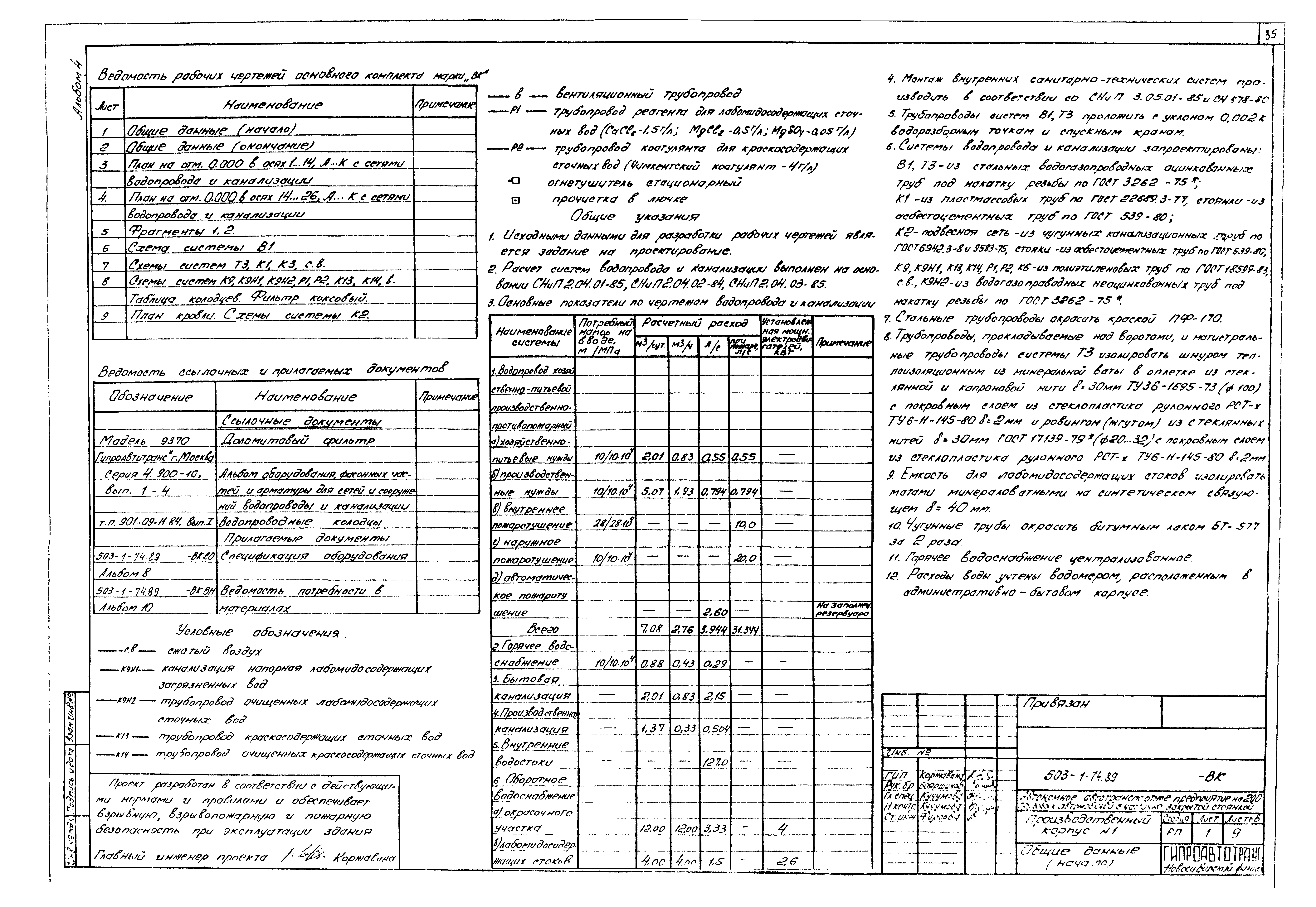 Типовой проект 503-1-74.89