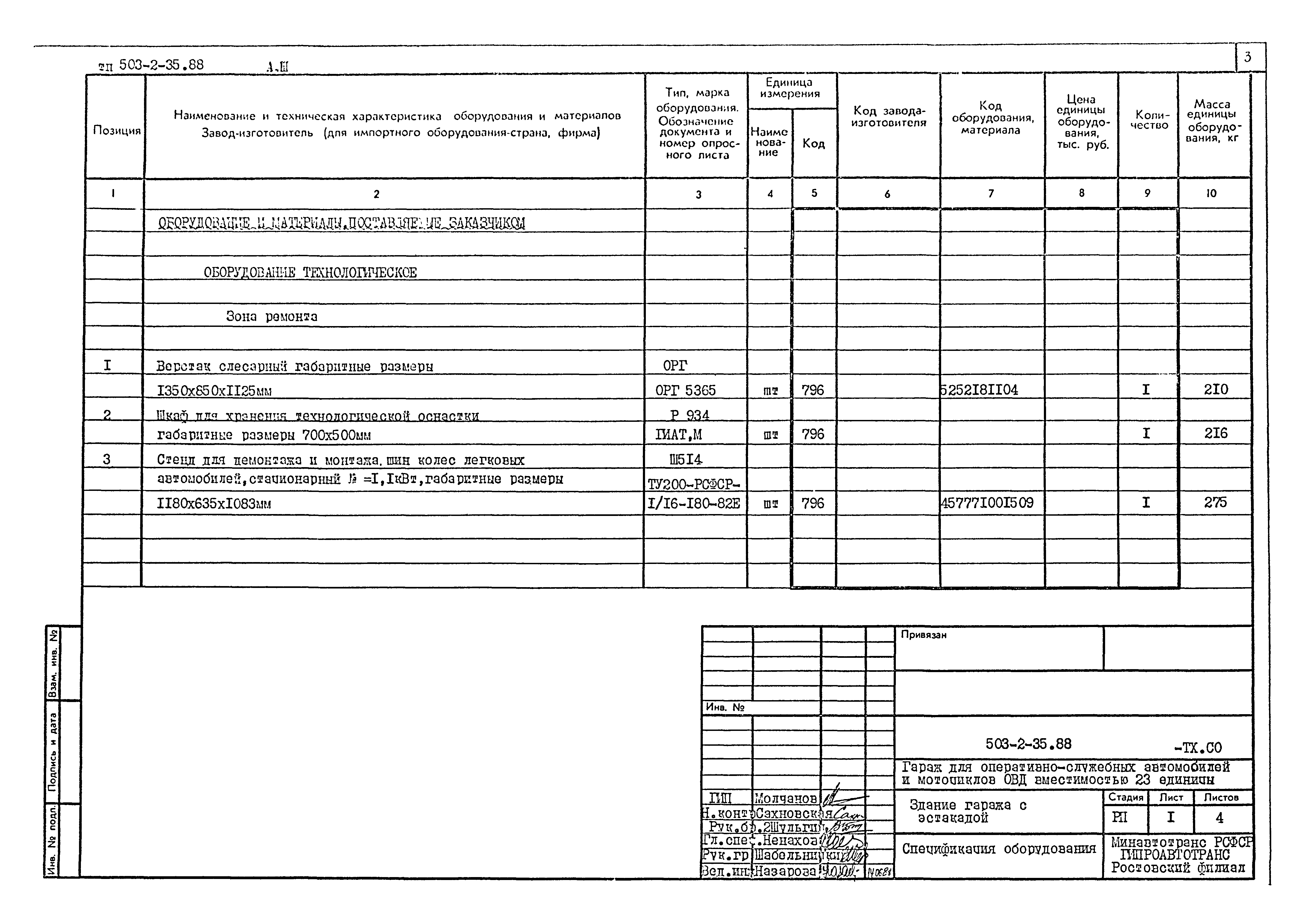 Типовой проект 503-2-35.88