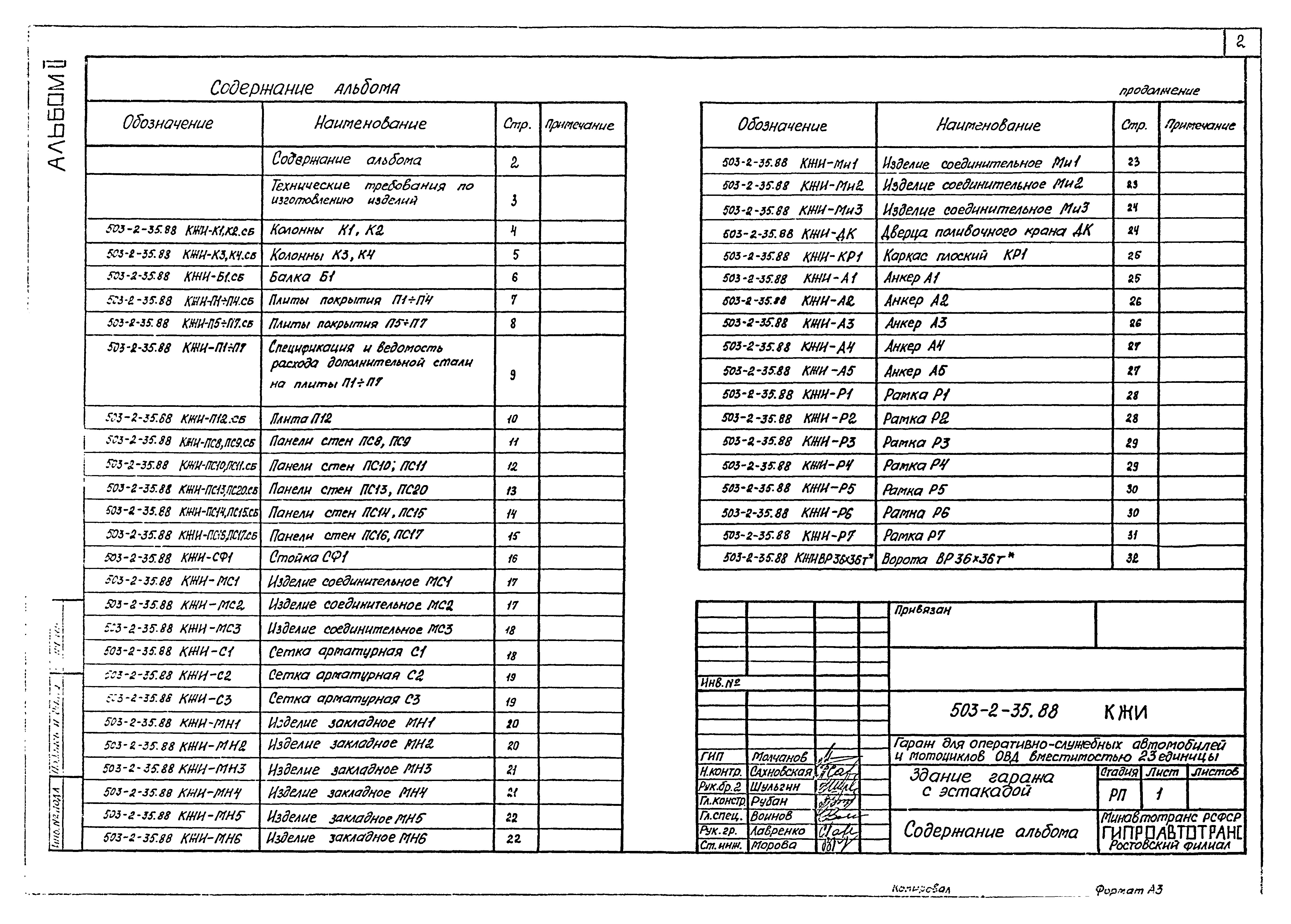 Типовой проект 503-2-35.88