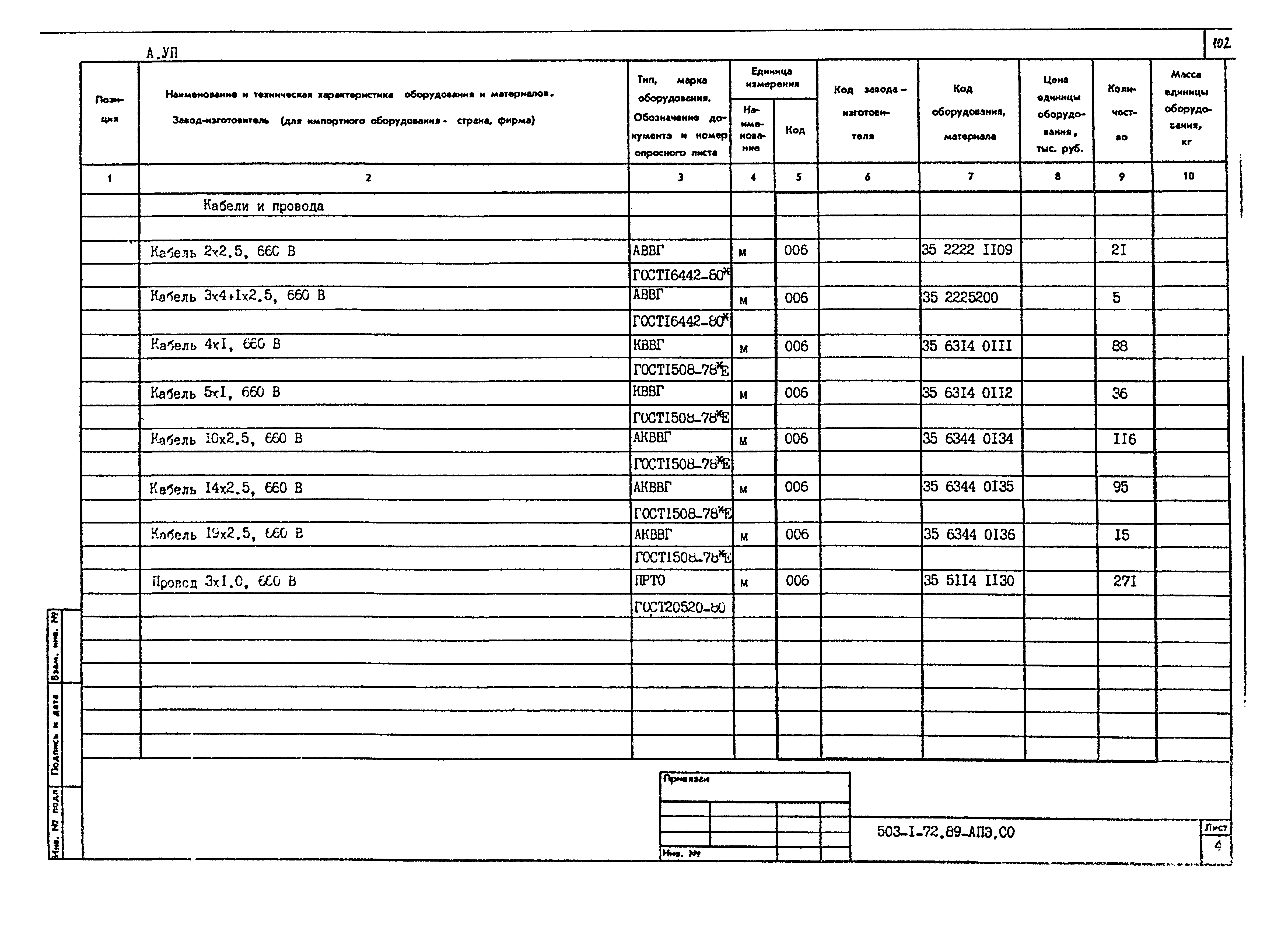 Типовой проект 503-1-72.89