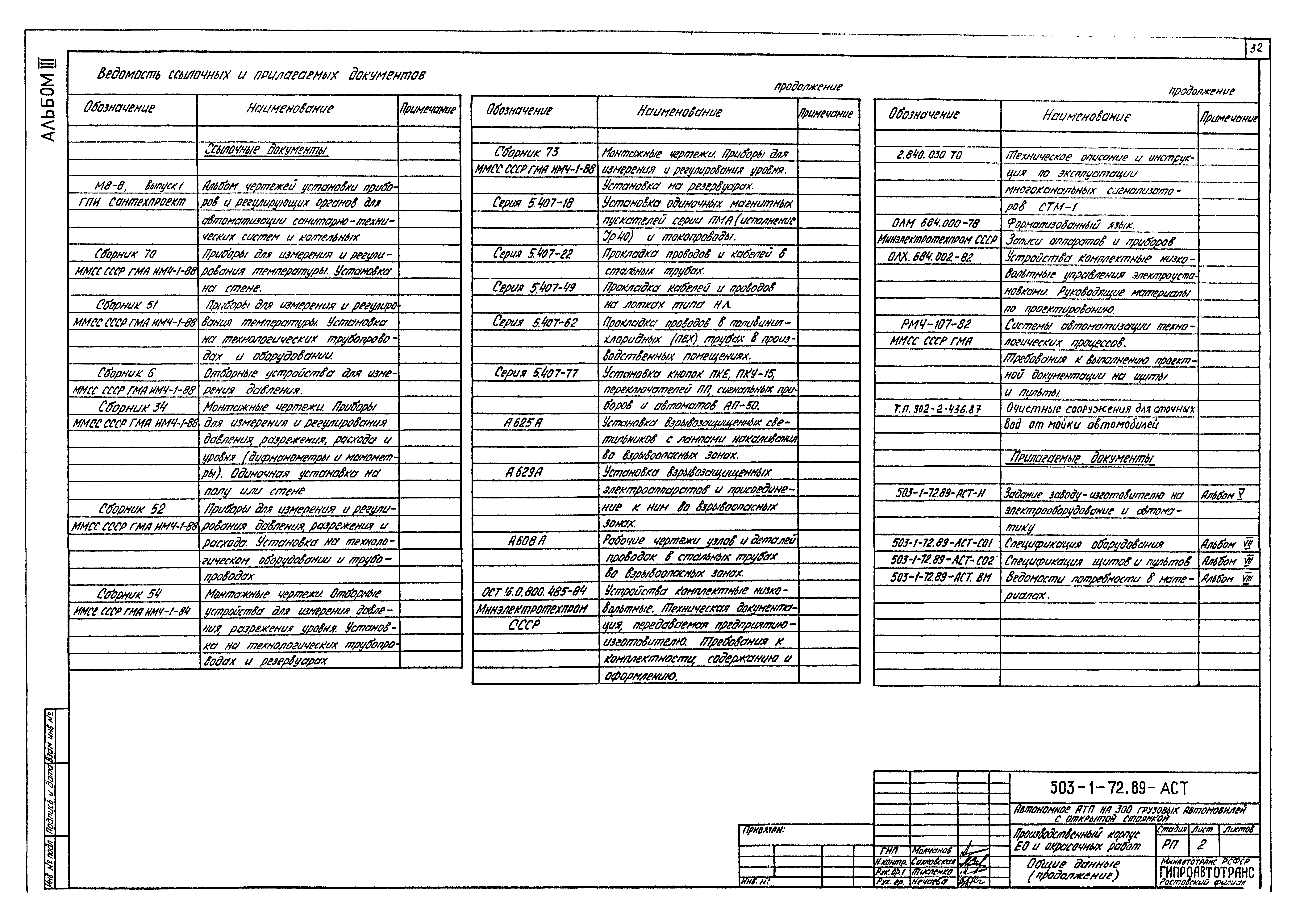 Типовой проект 503-1-72.89
