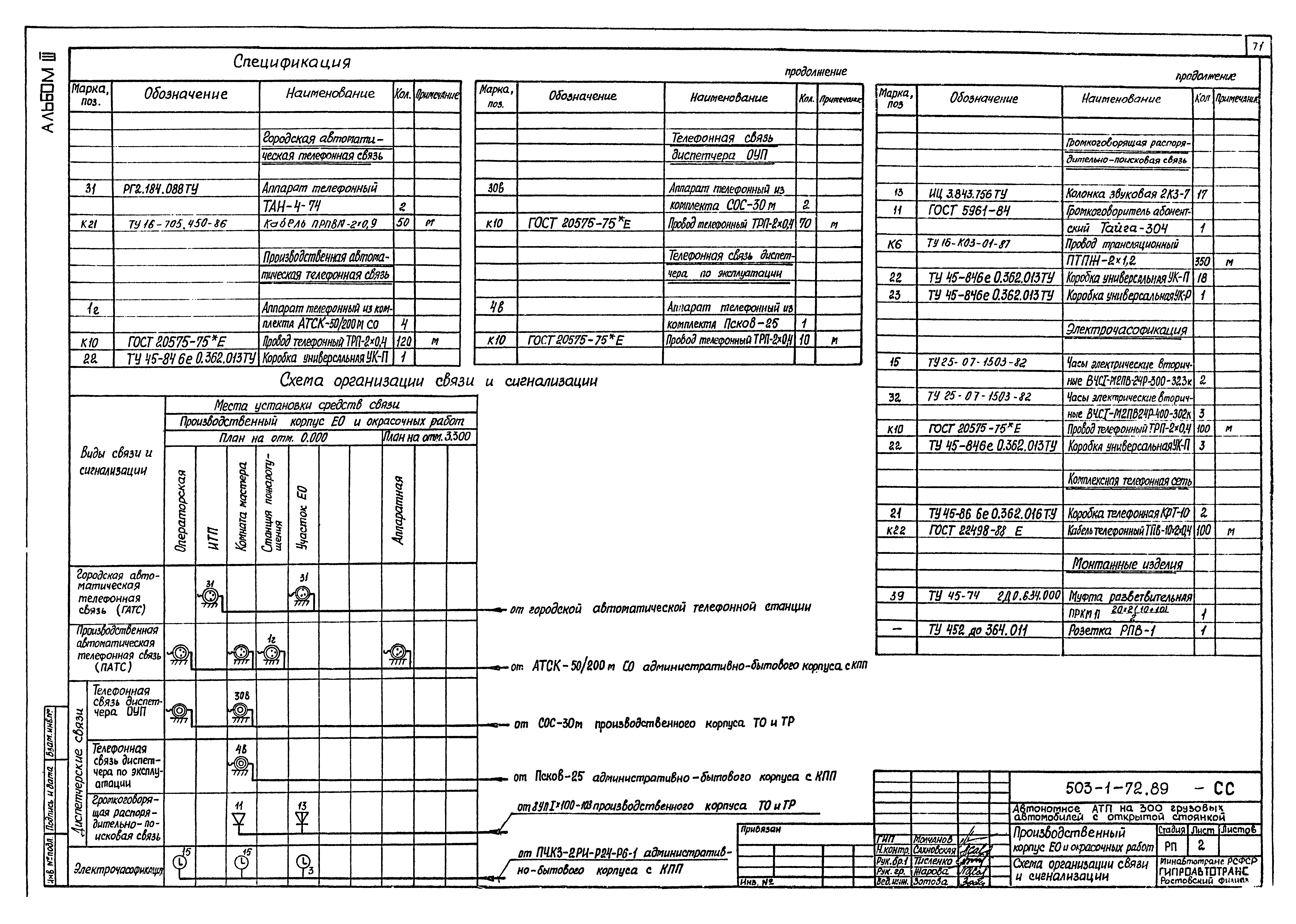 Типовой проект 503-1-72.89