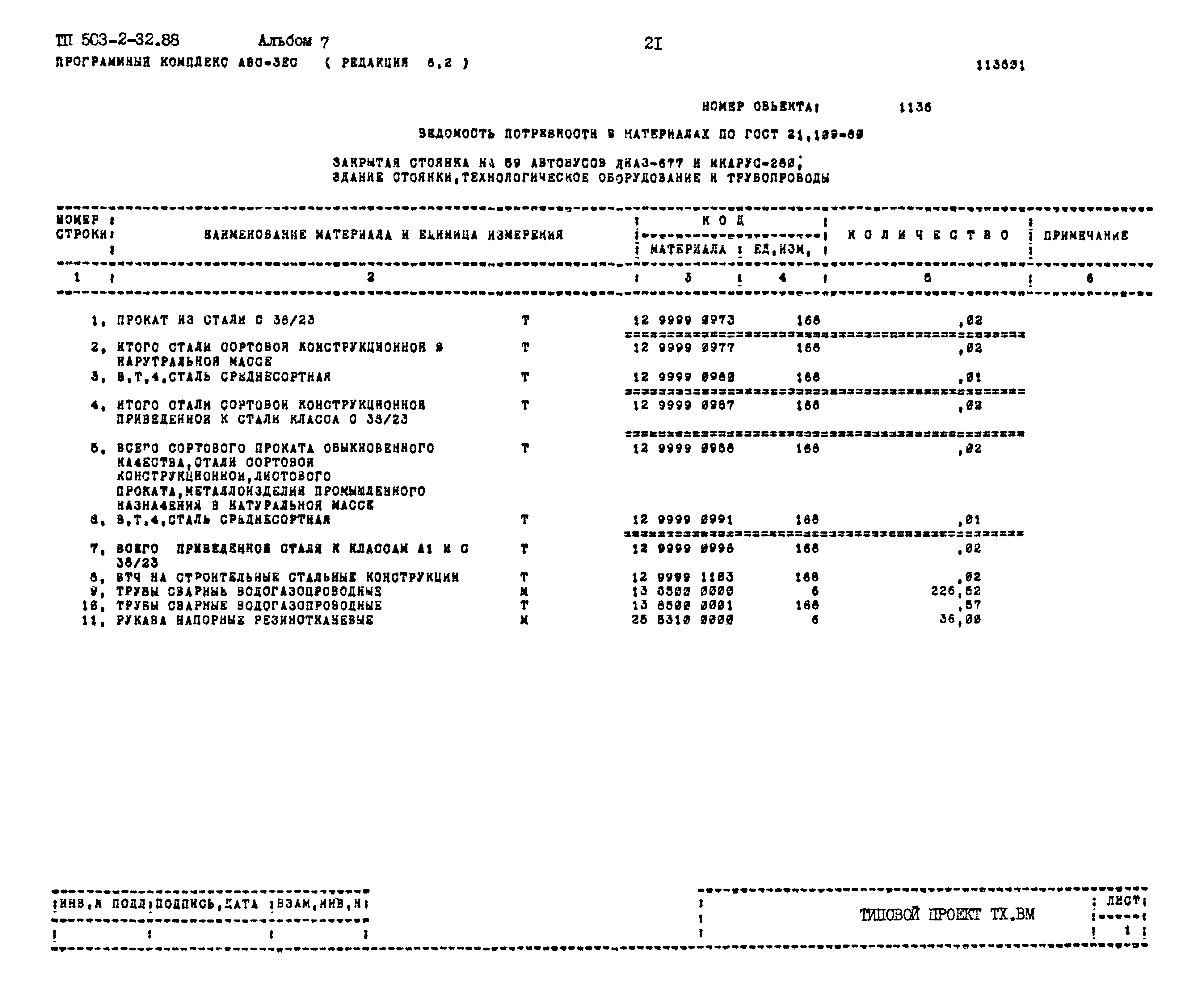 Типовой проект 503-2-32.88