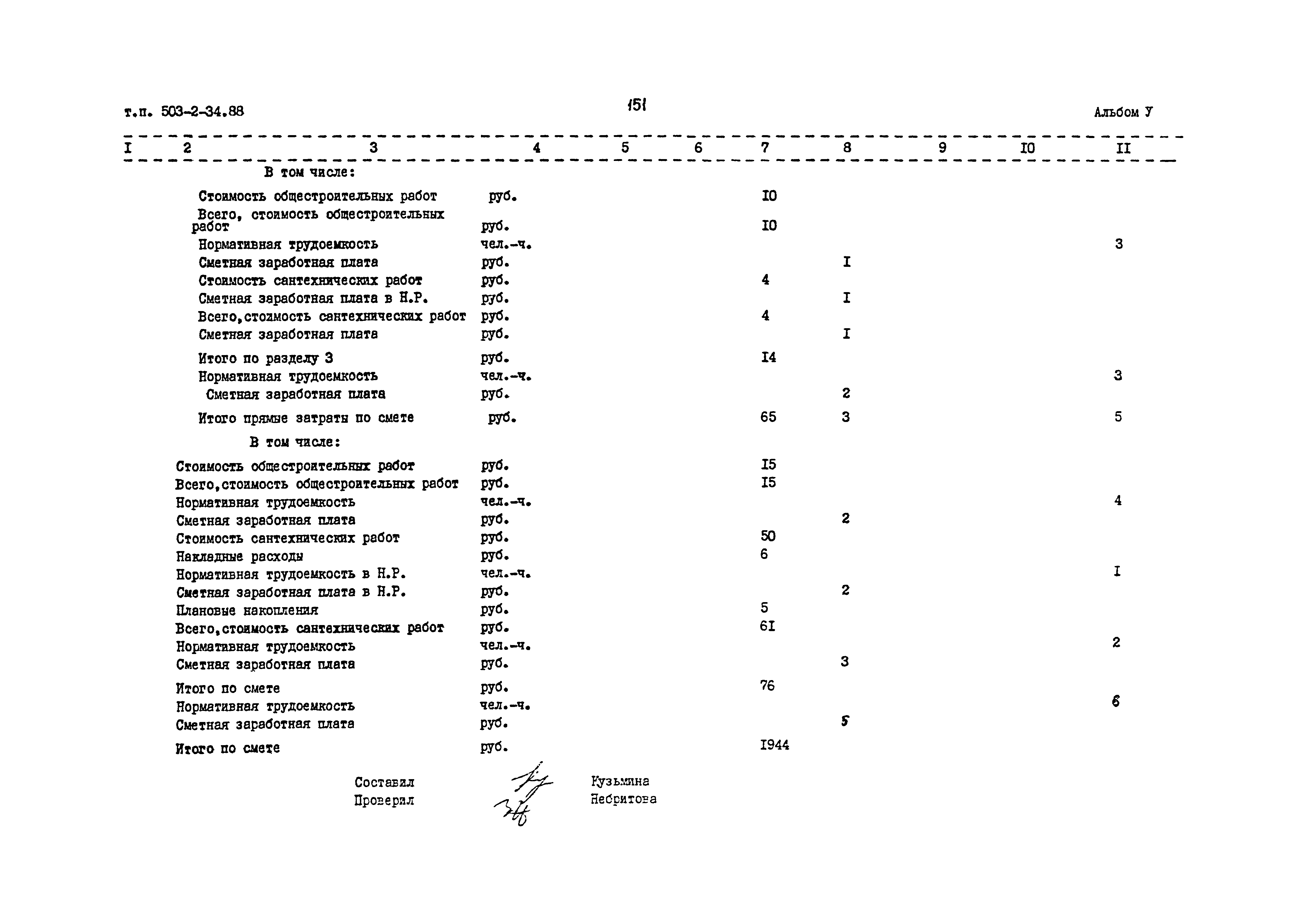Типовой проект 503-2-34.88