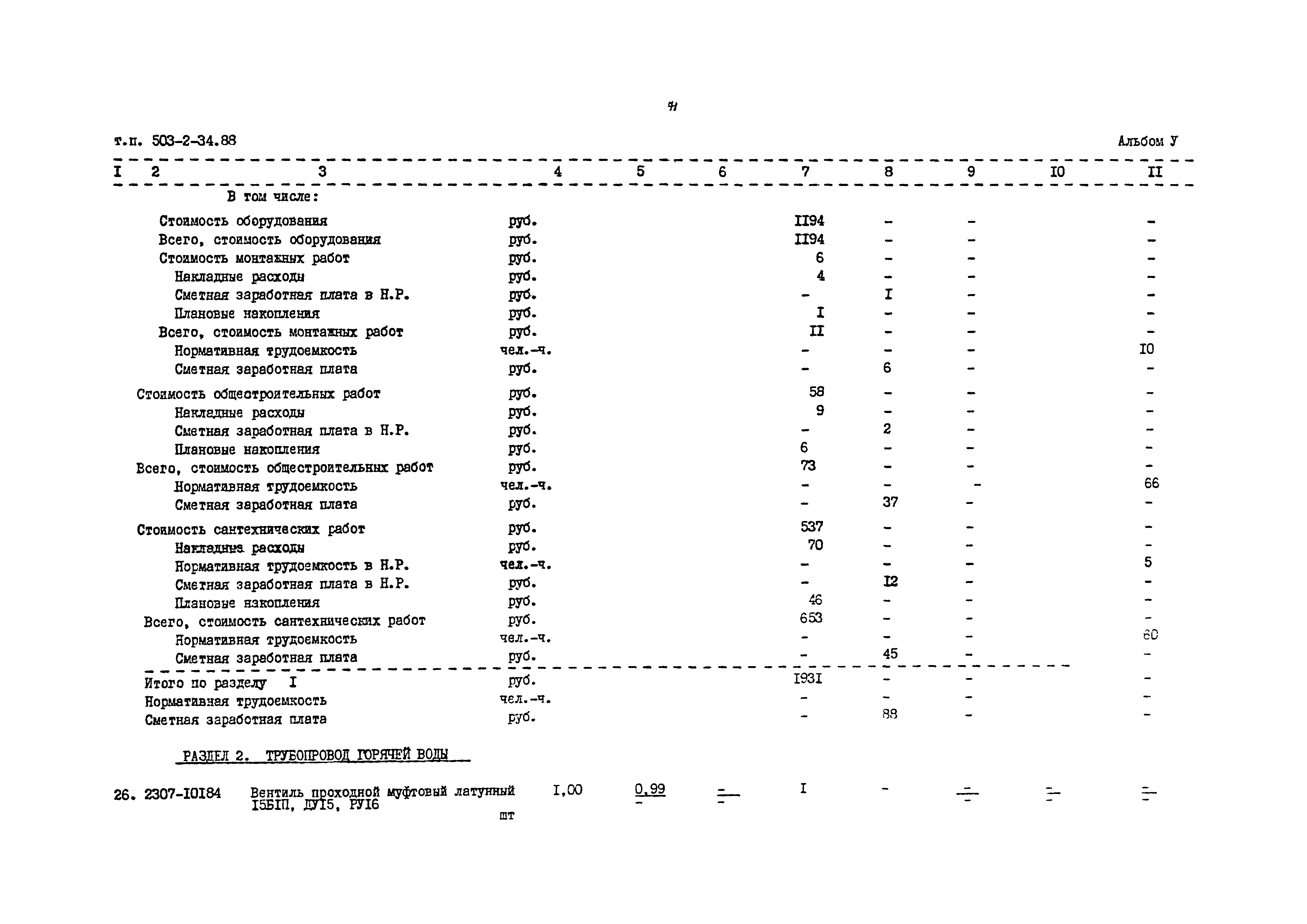 Типовой проект 503-2-34.88