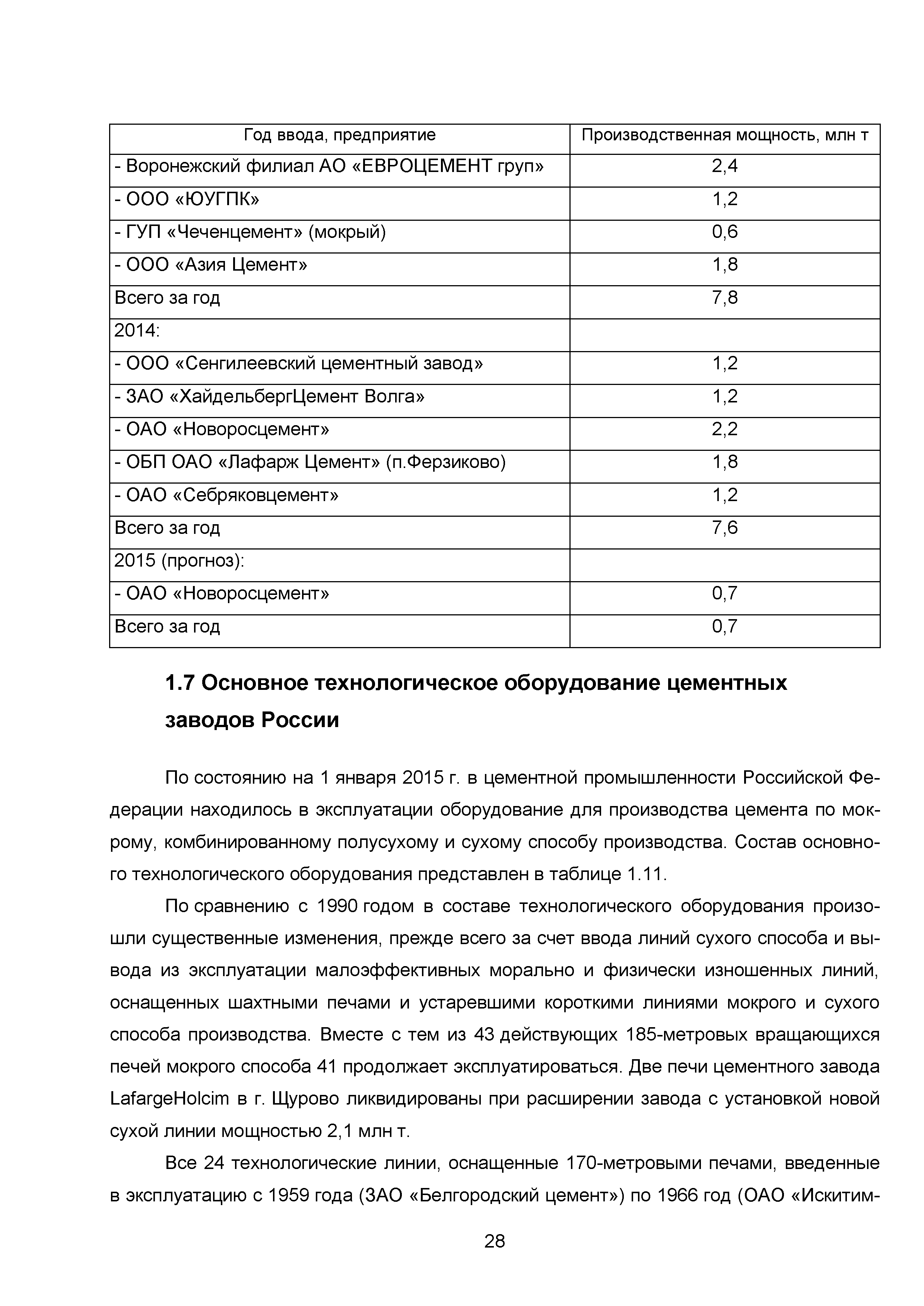 Контрольная работа по теме Анализ технологического процесса производства цемента