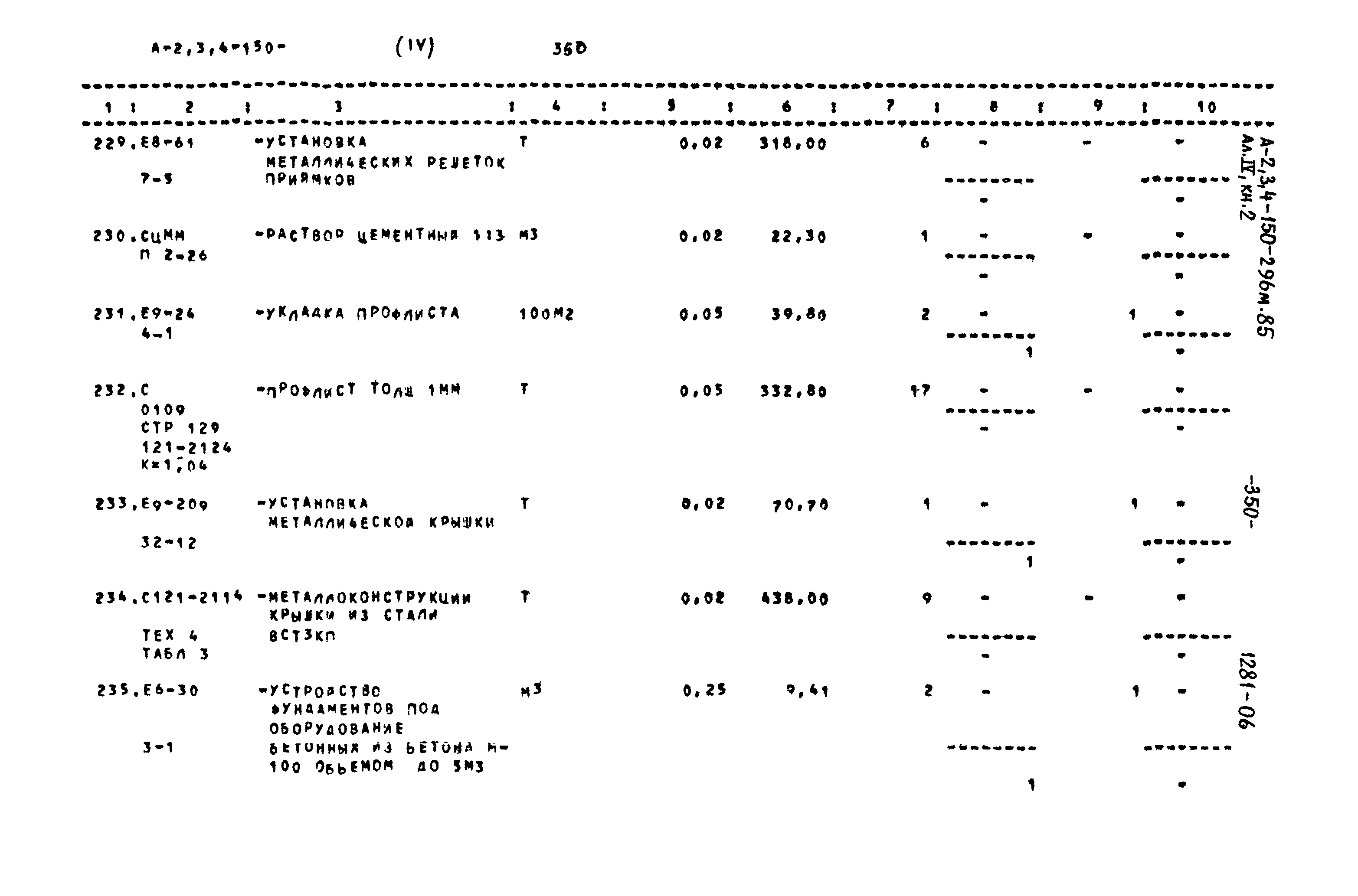 Типовой проект А-II,III,IV-150-296м.85