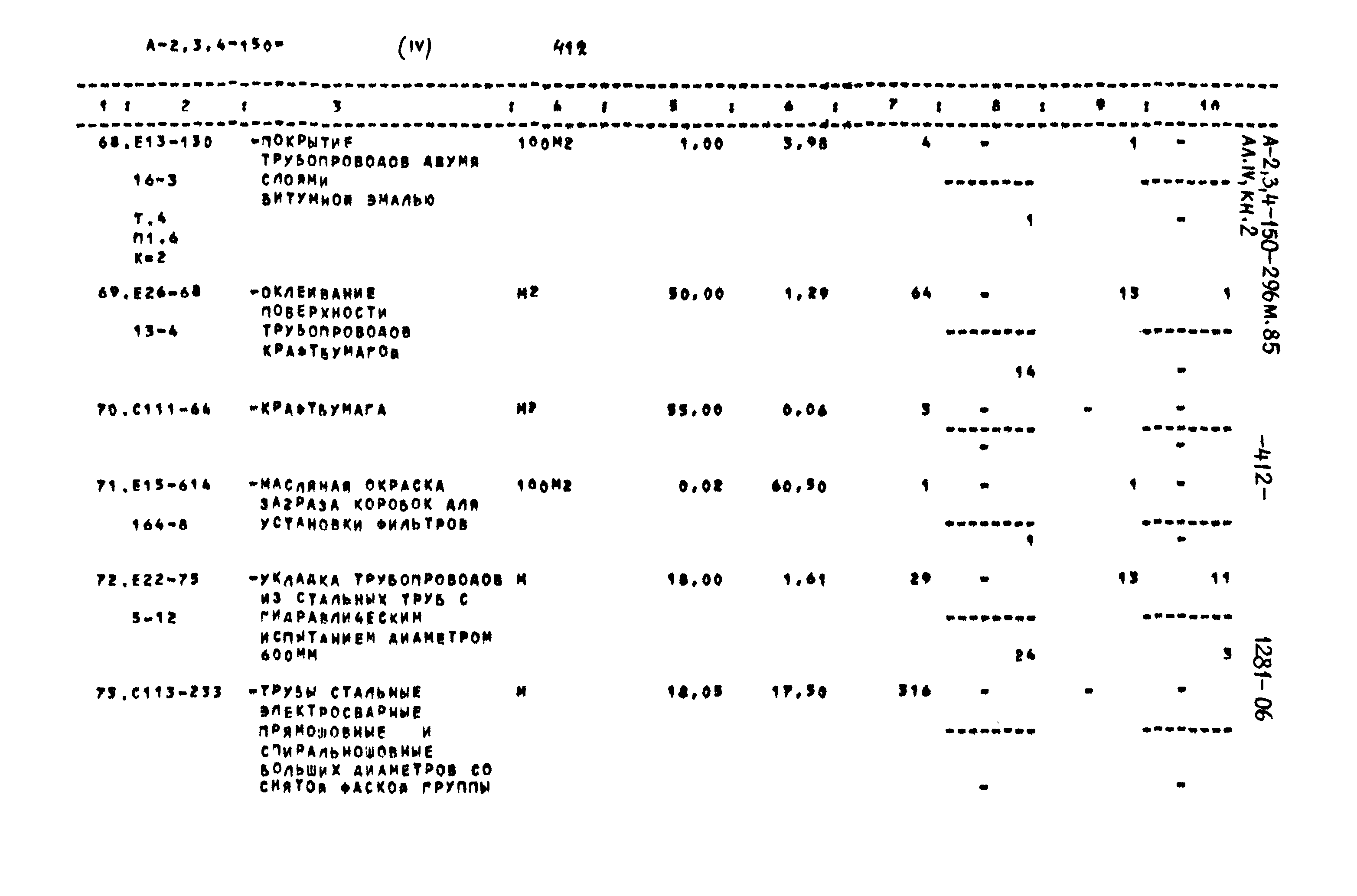 Типовой проект А-II,III,IV-150-296м.85