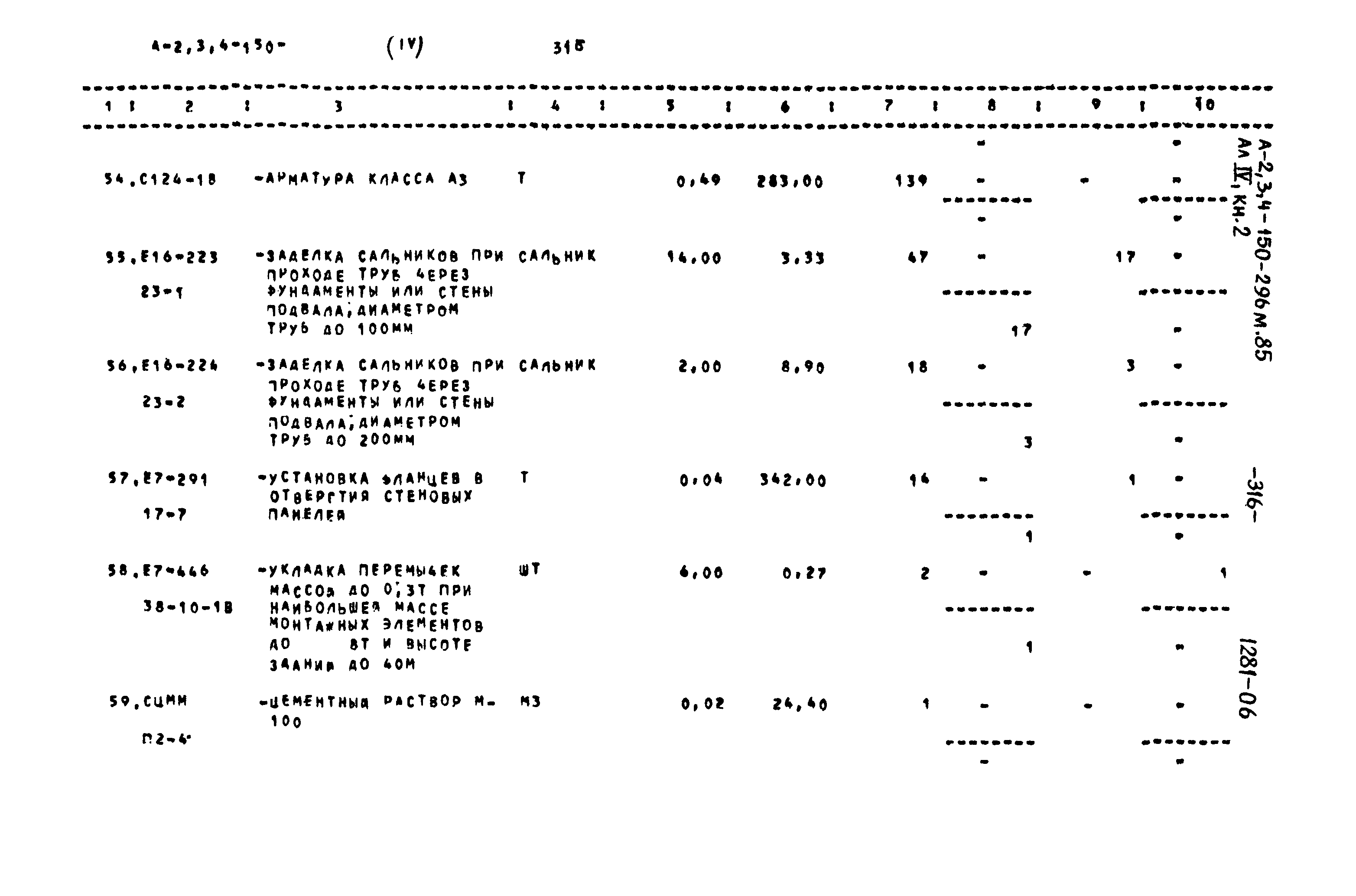Типовой проект А-II,III,IV-150-296м.85