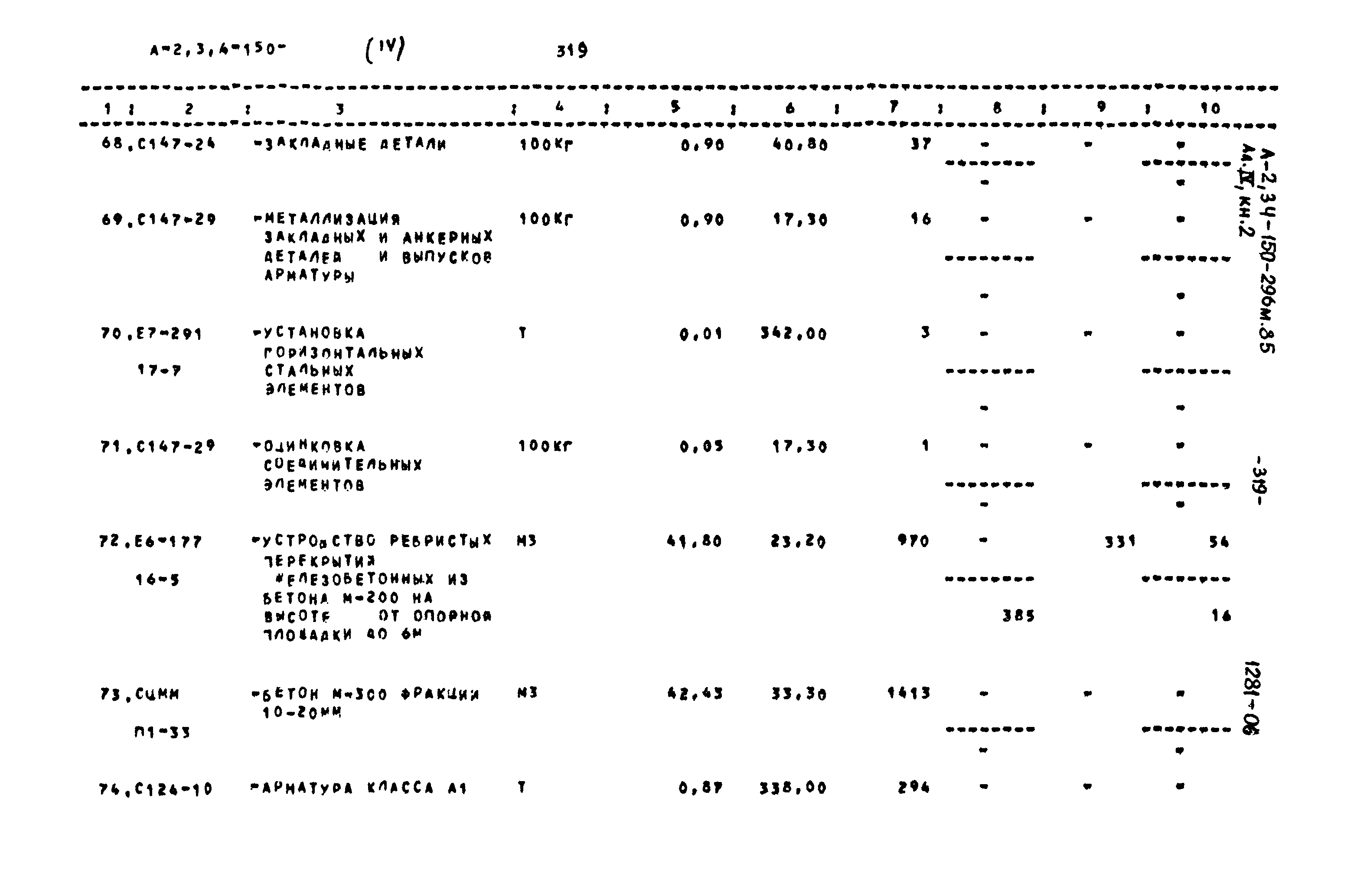 Типовой проект А-II,III,IV-150-296м.85