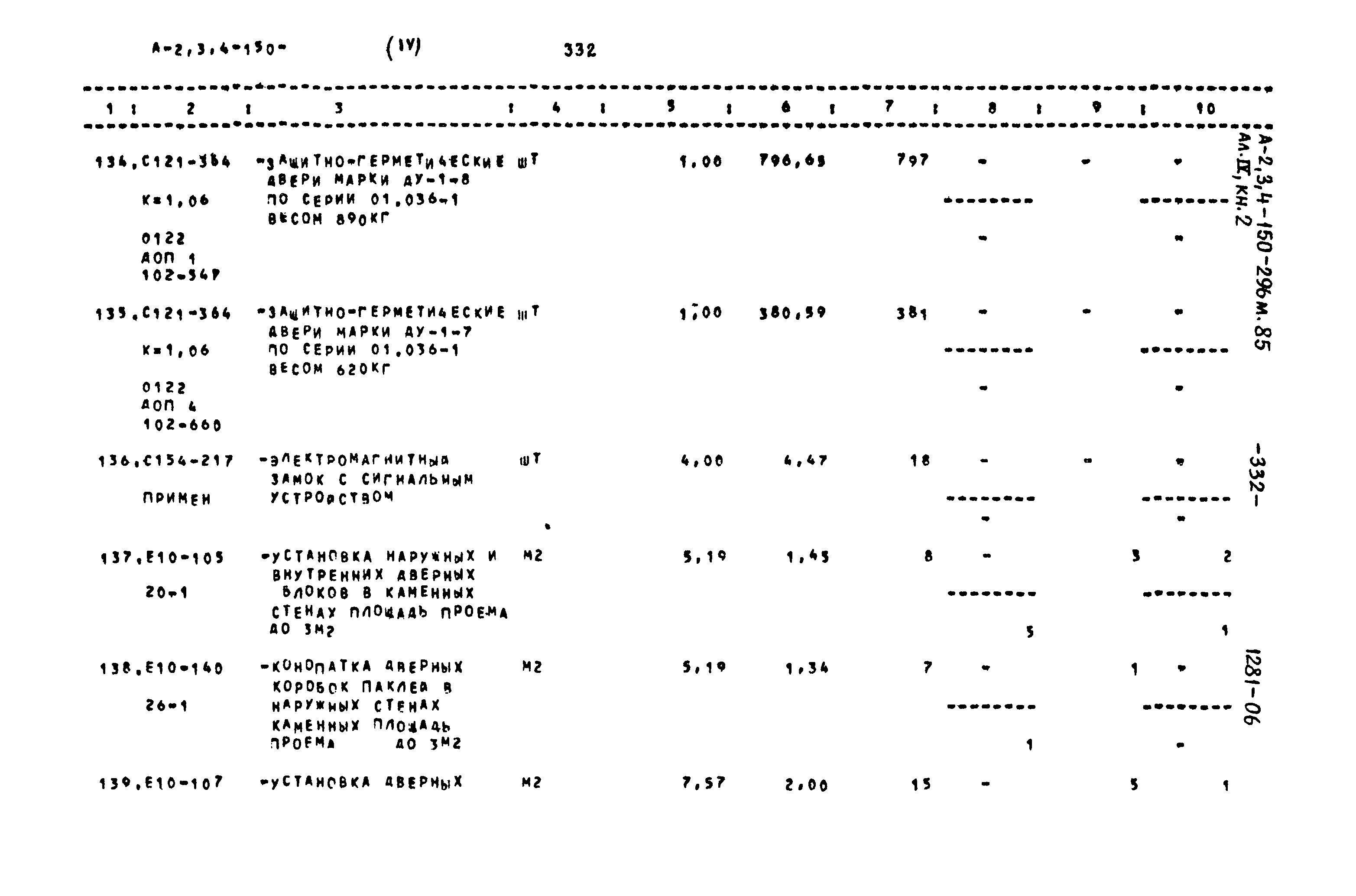 Типовой проект А-II,III,IV-150-296м.85