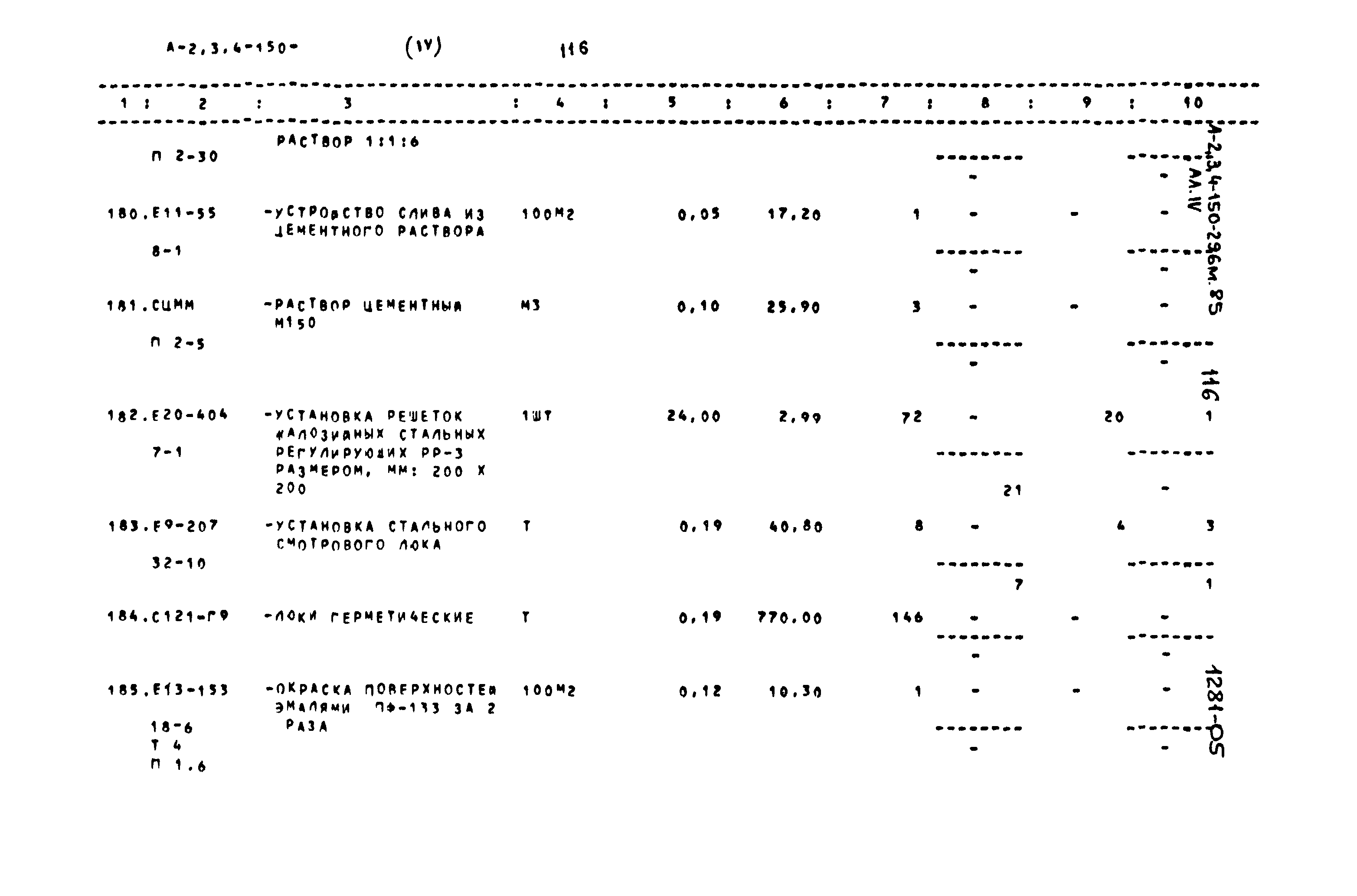 Типовой проект А-II,III,IV-150-296м.85