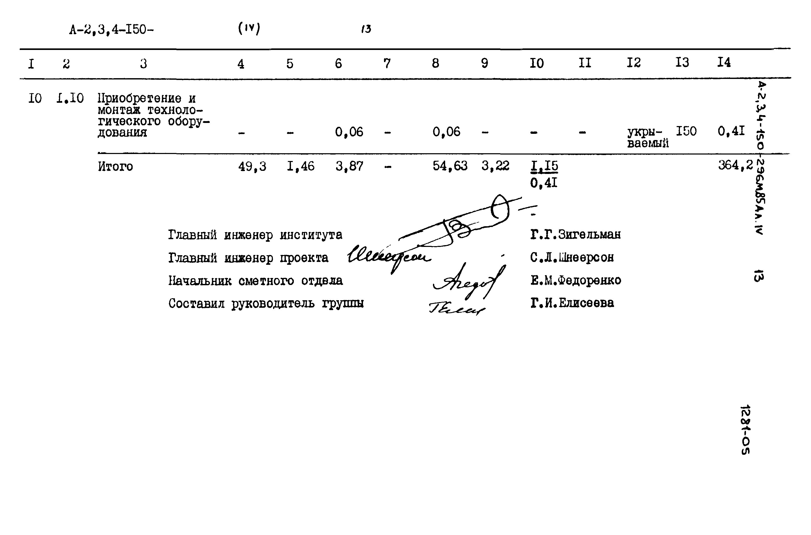 Типовой проект А-II,III,IV-150-296м.85
