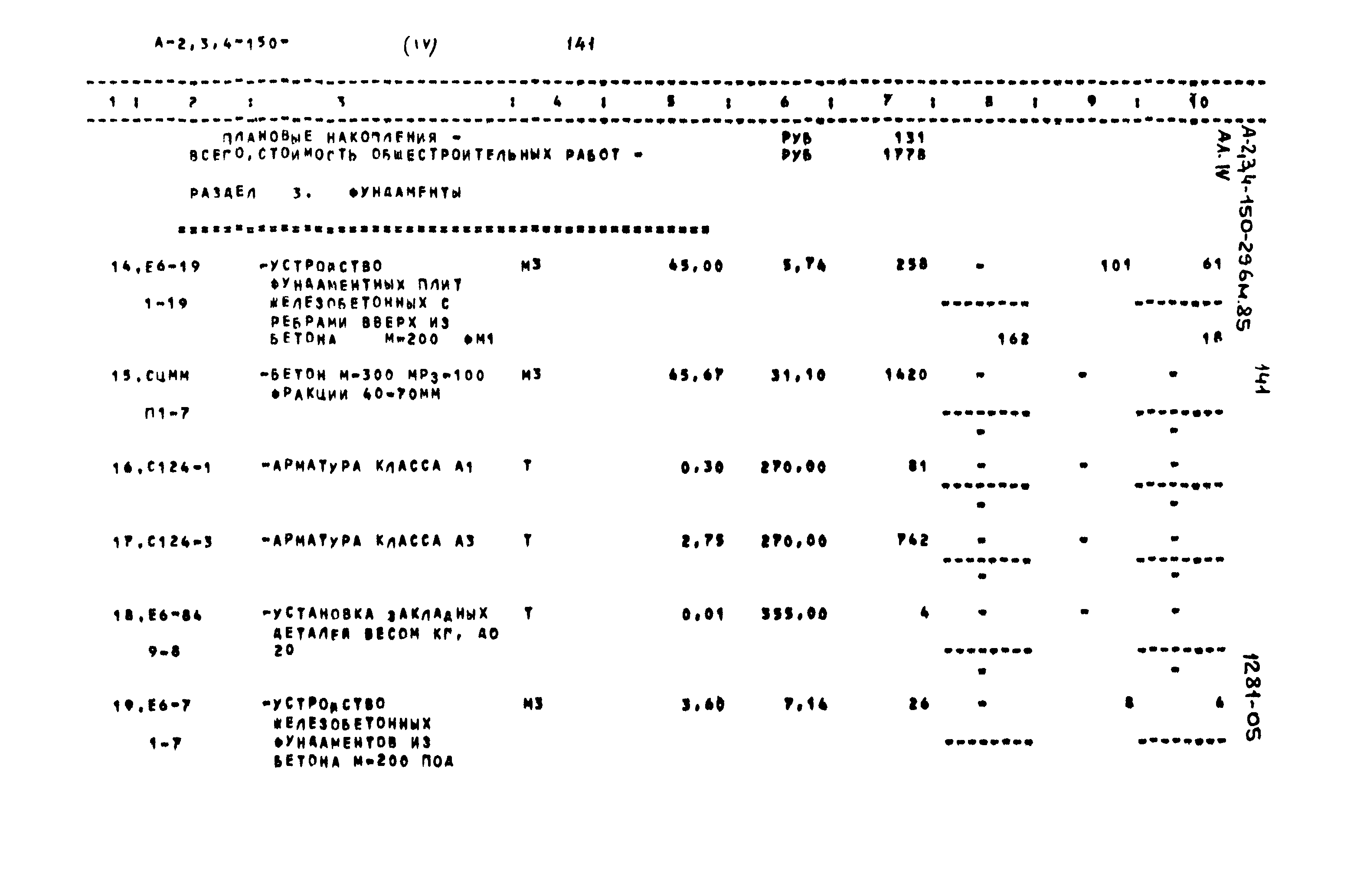 Типовой проект А-II,III,IV-150-296м.85