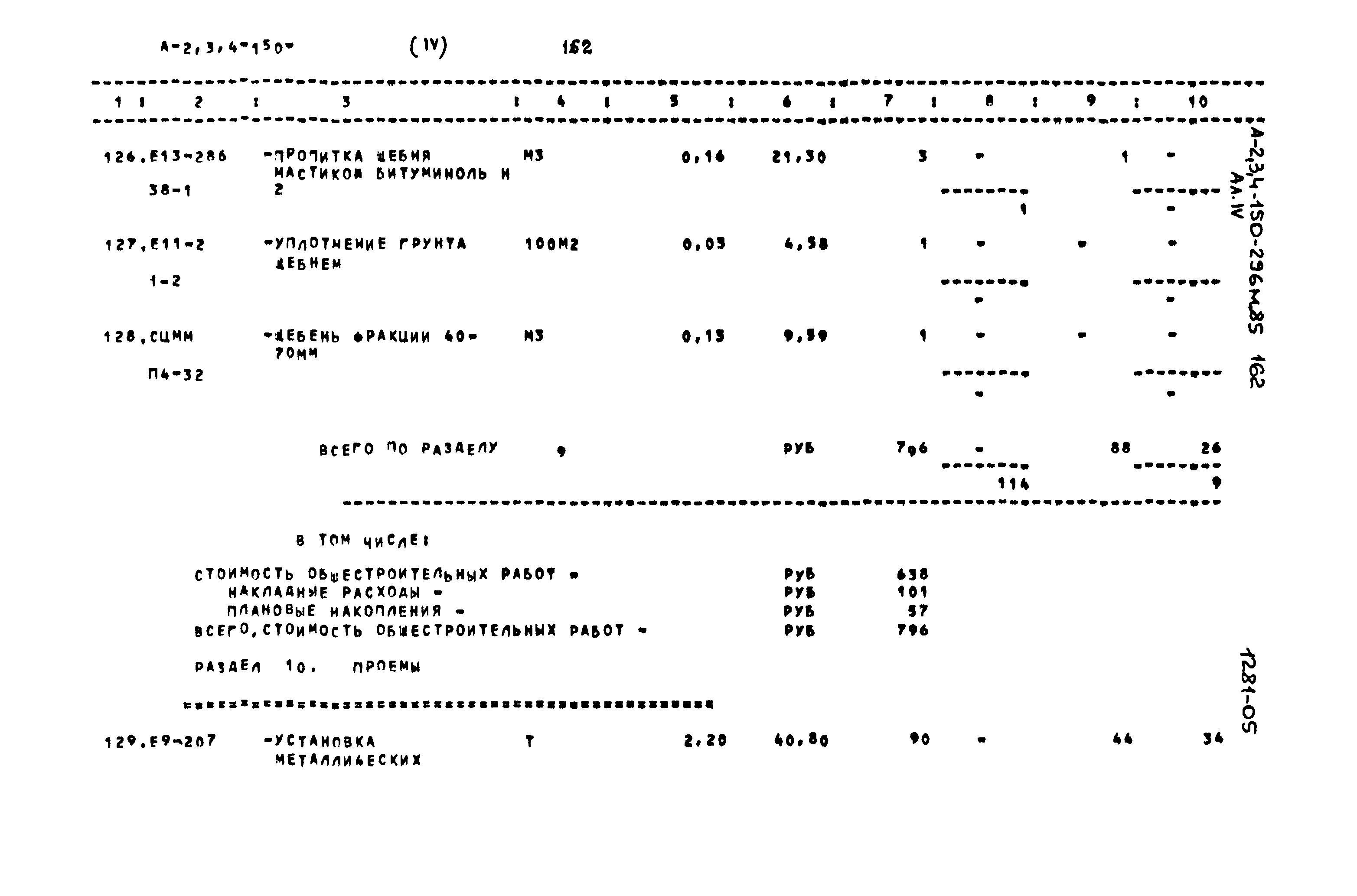 Типовой проект А-II,III,IV-150-296м.85