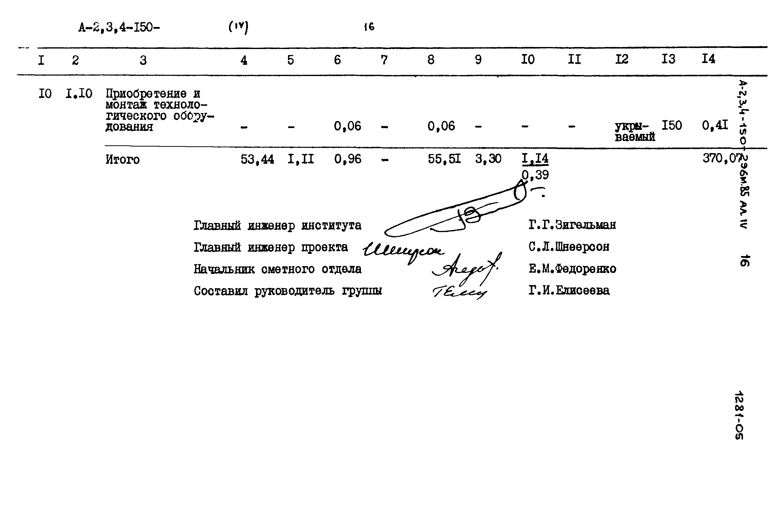 Типовой проект А-II,III,IV-150-296м.85