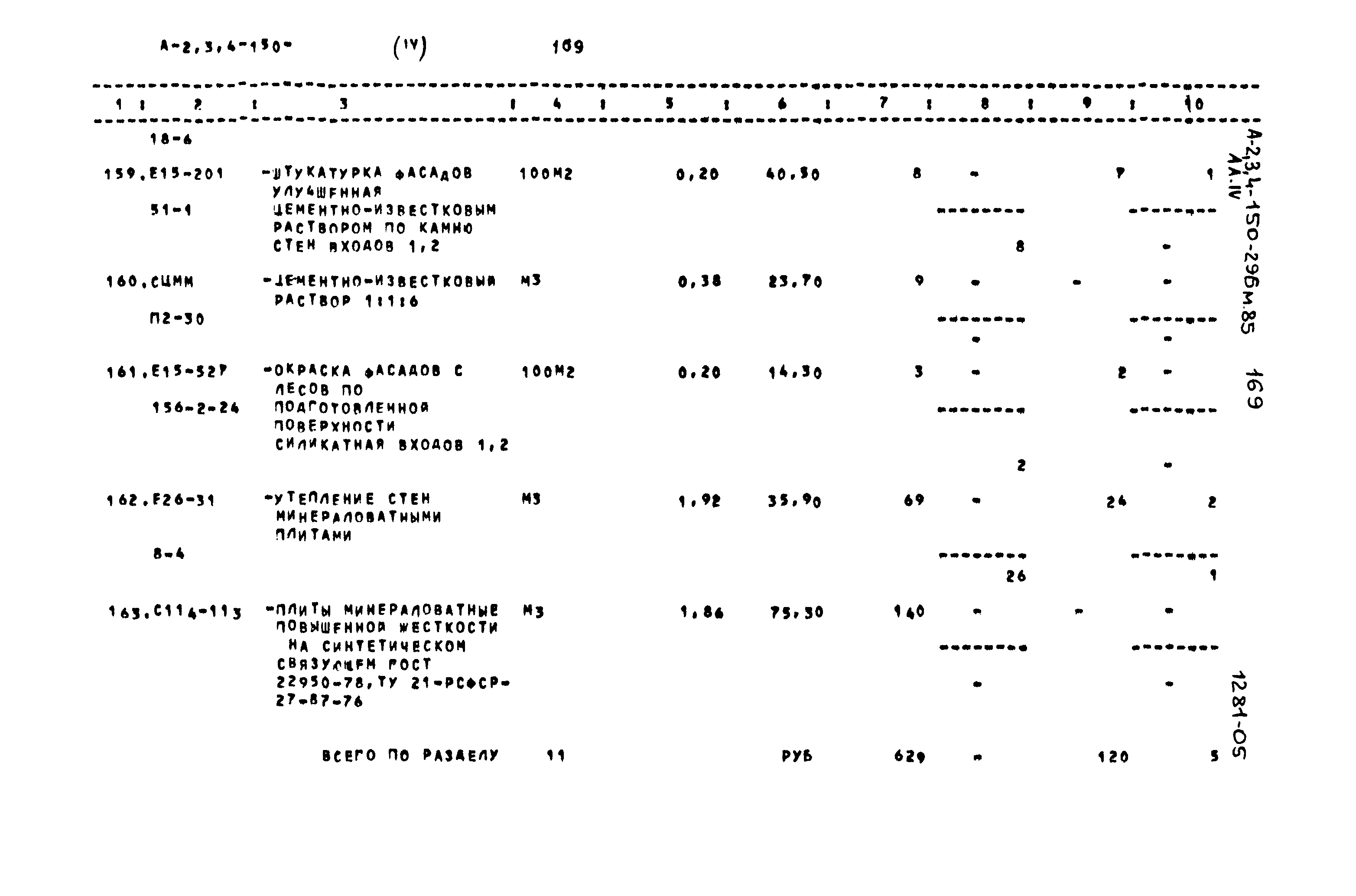 Типовой проект А-II,III,IV-150-296м.85