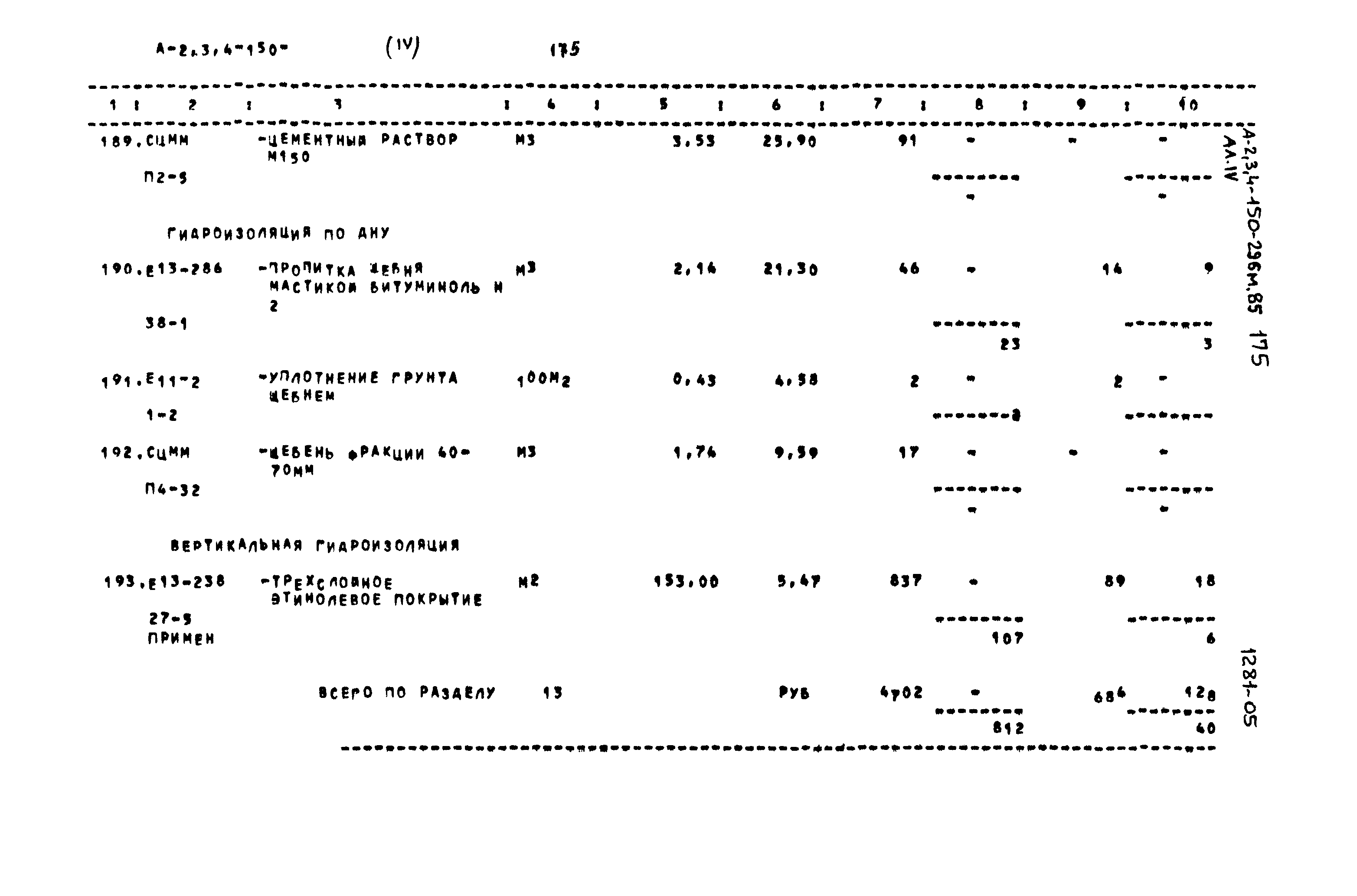 Типовой проект А-II,III,IV-150-296м.85
