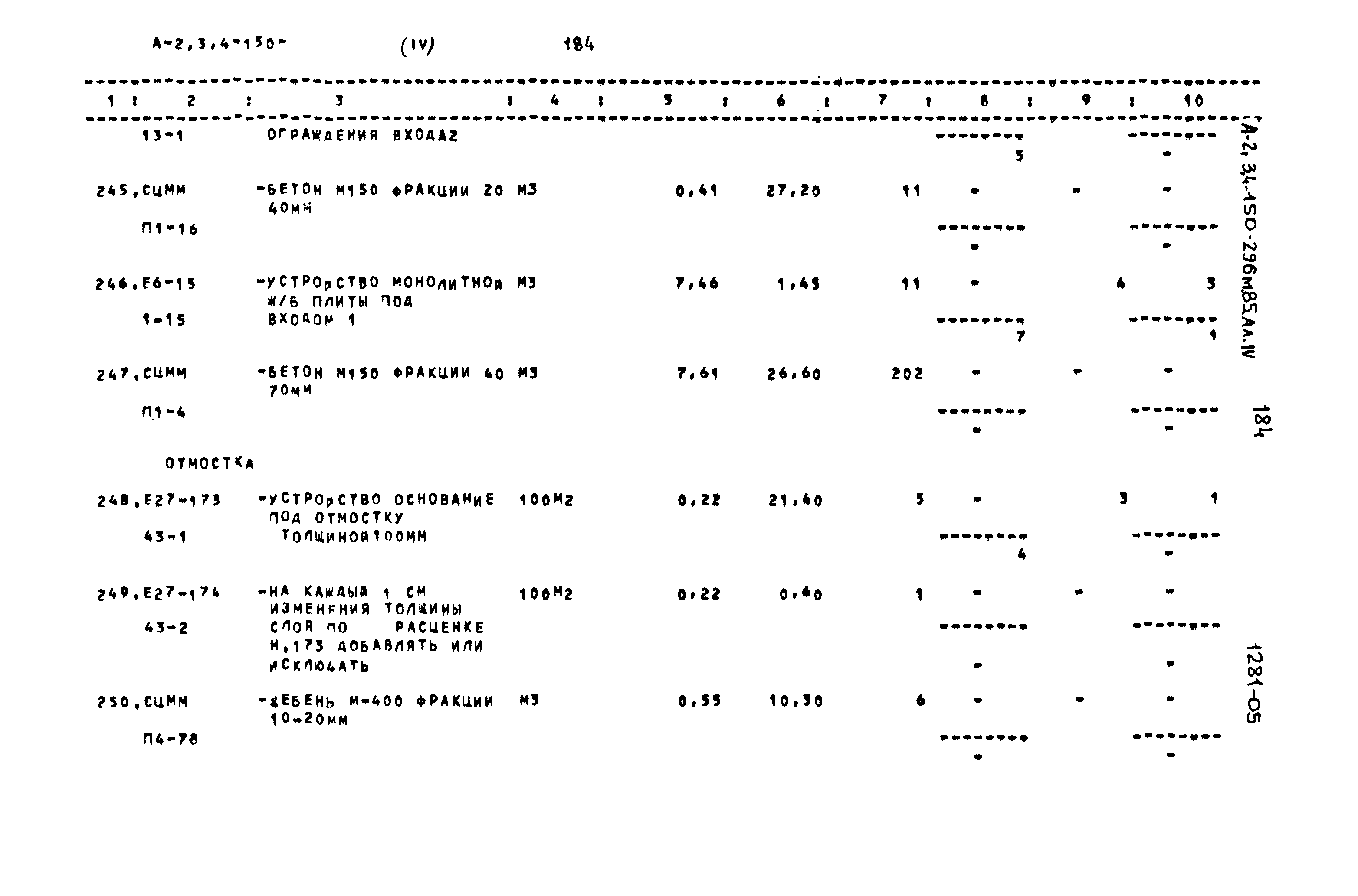 Типовой проект А-II,III,IV-150-296м.85