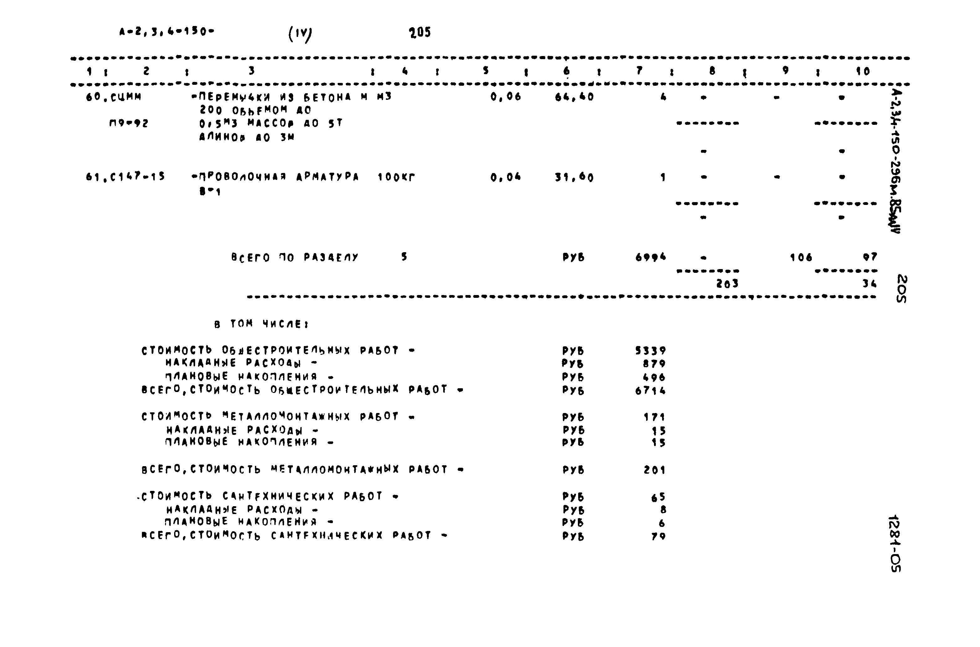 Типовой проект А-II,III,IV-150-296м.85